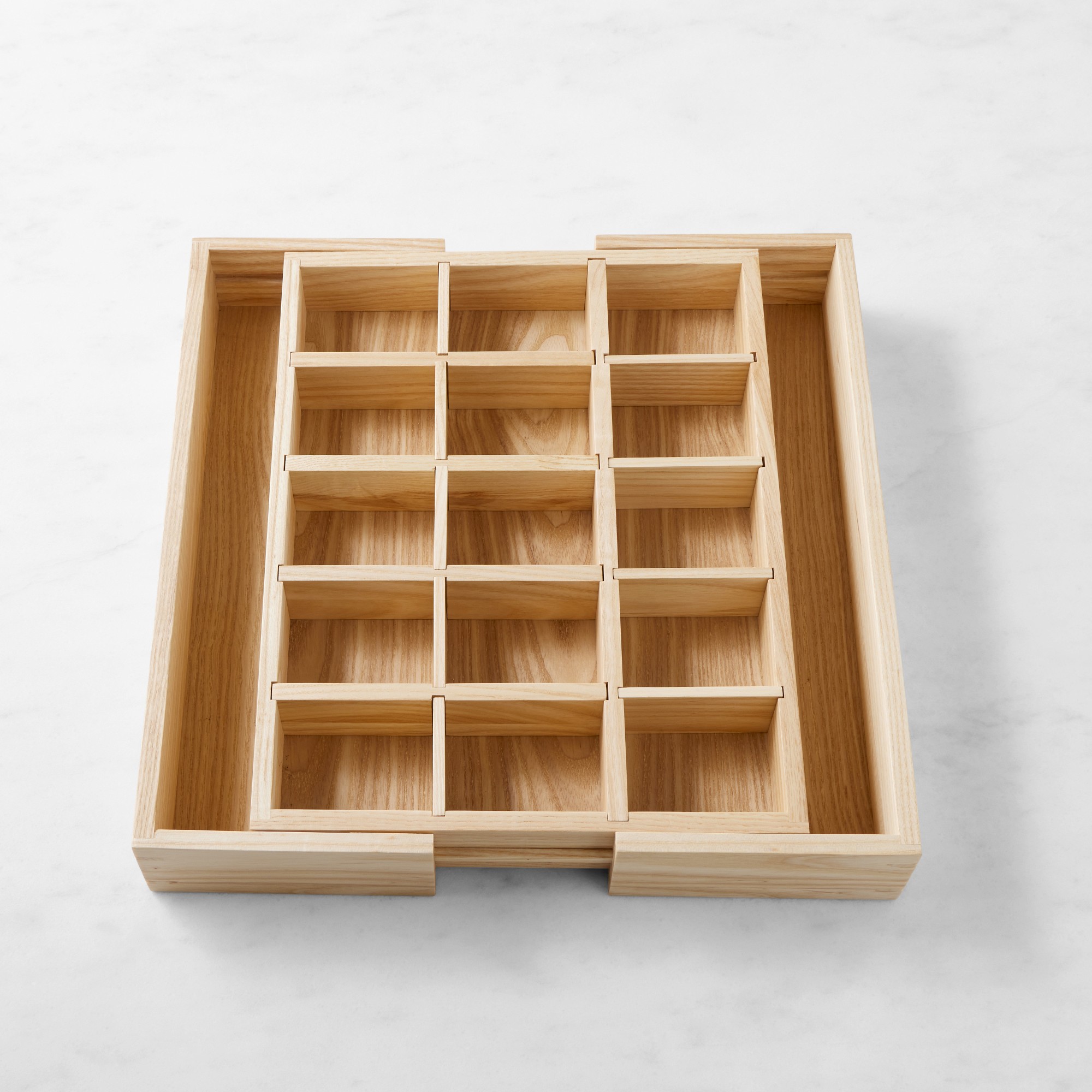 Hold Everything Sectioned Storage Tray, Ashwood