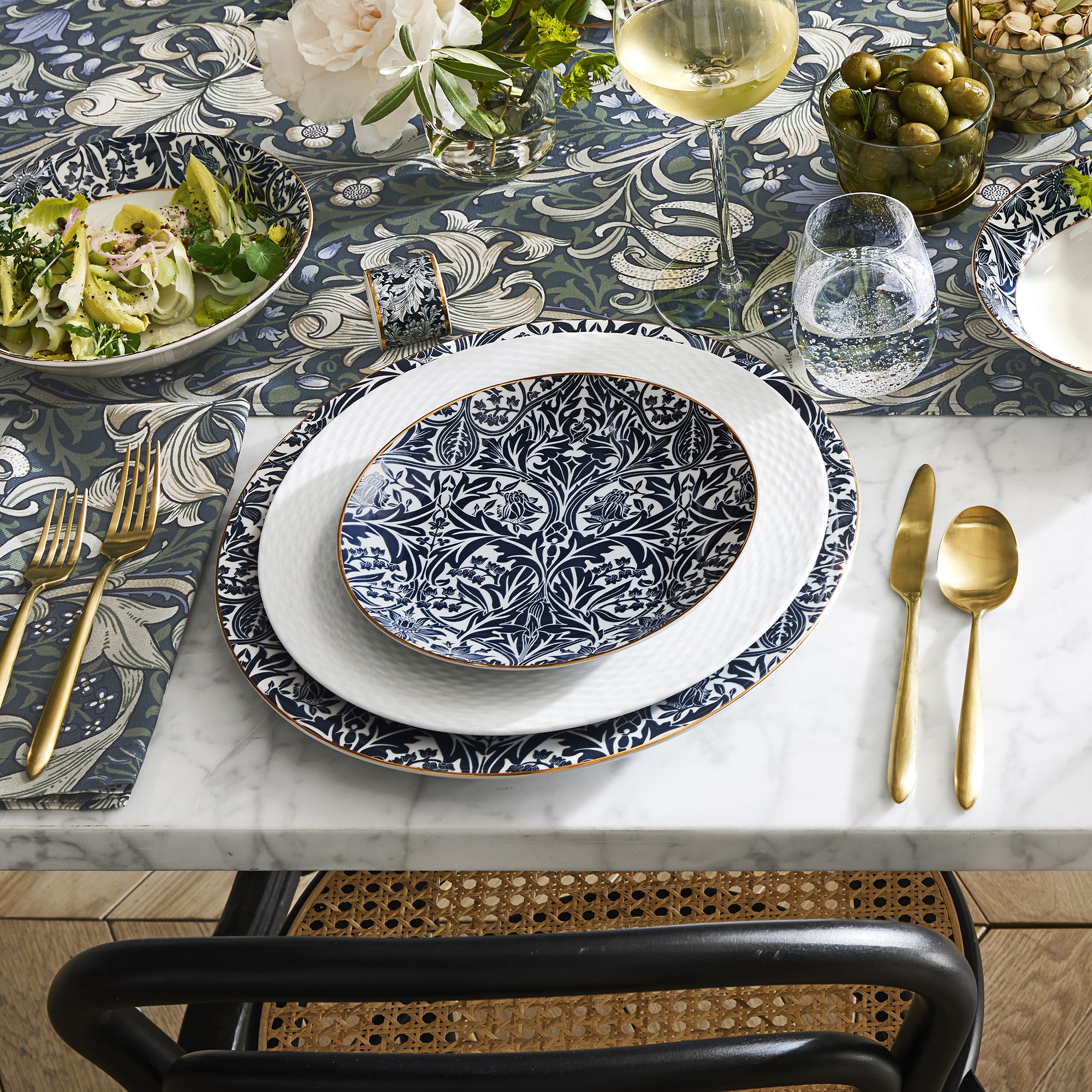 Morris & Co. x Williams Sonoma Bluebell Dinnerware Collection