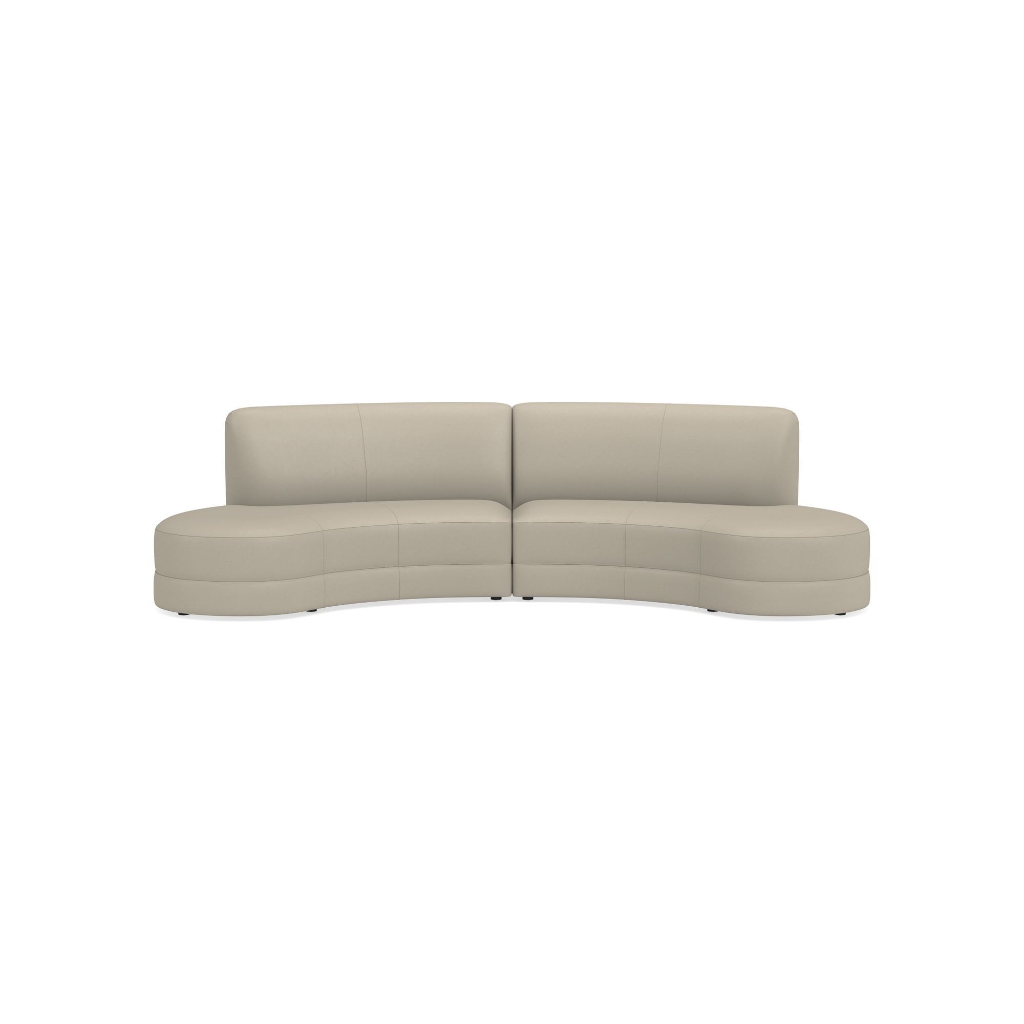 Capri 2-Piece Bumper Armless Sectional (132)