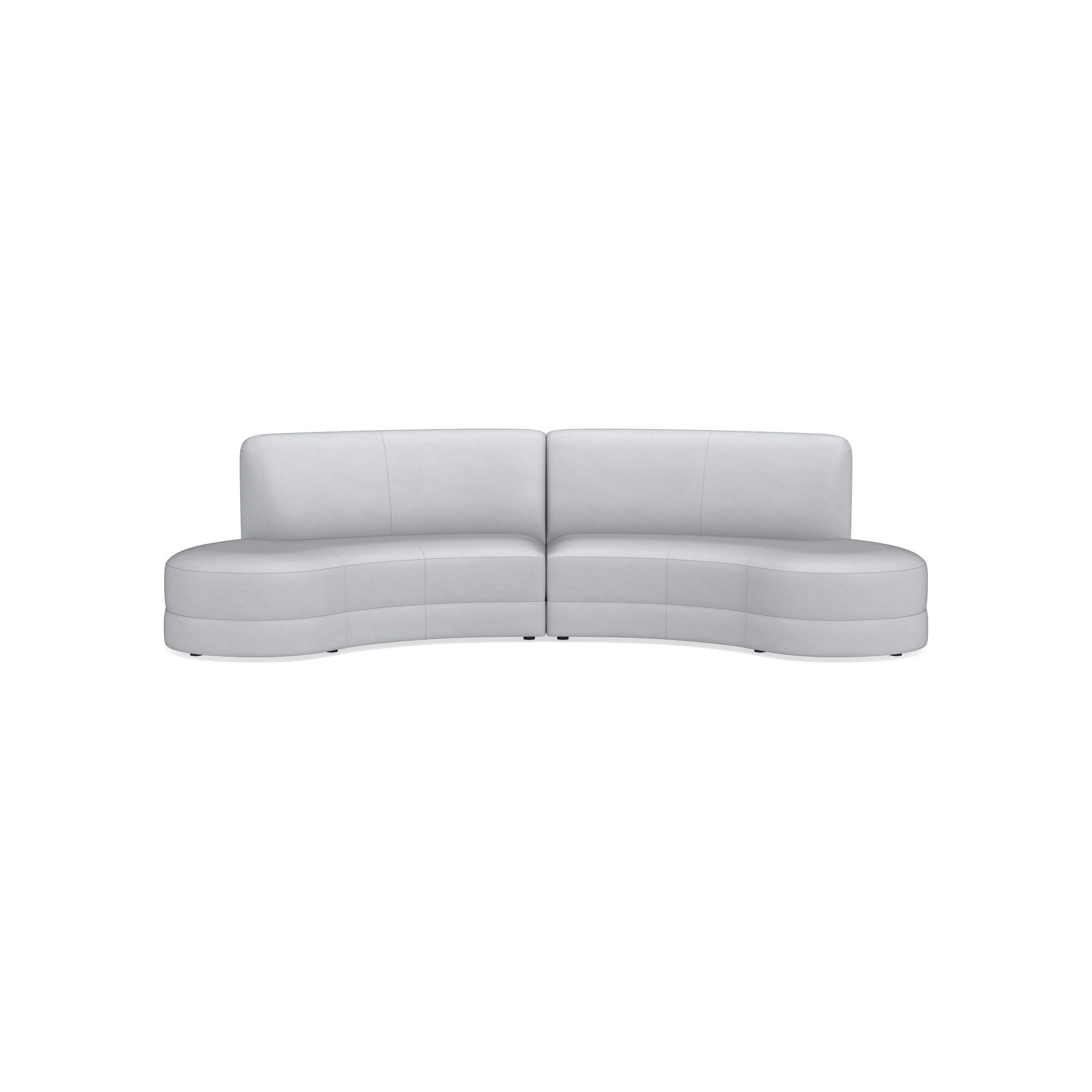 Capri 2-Piece Bumper Armless Sectional (132)