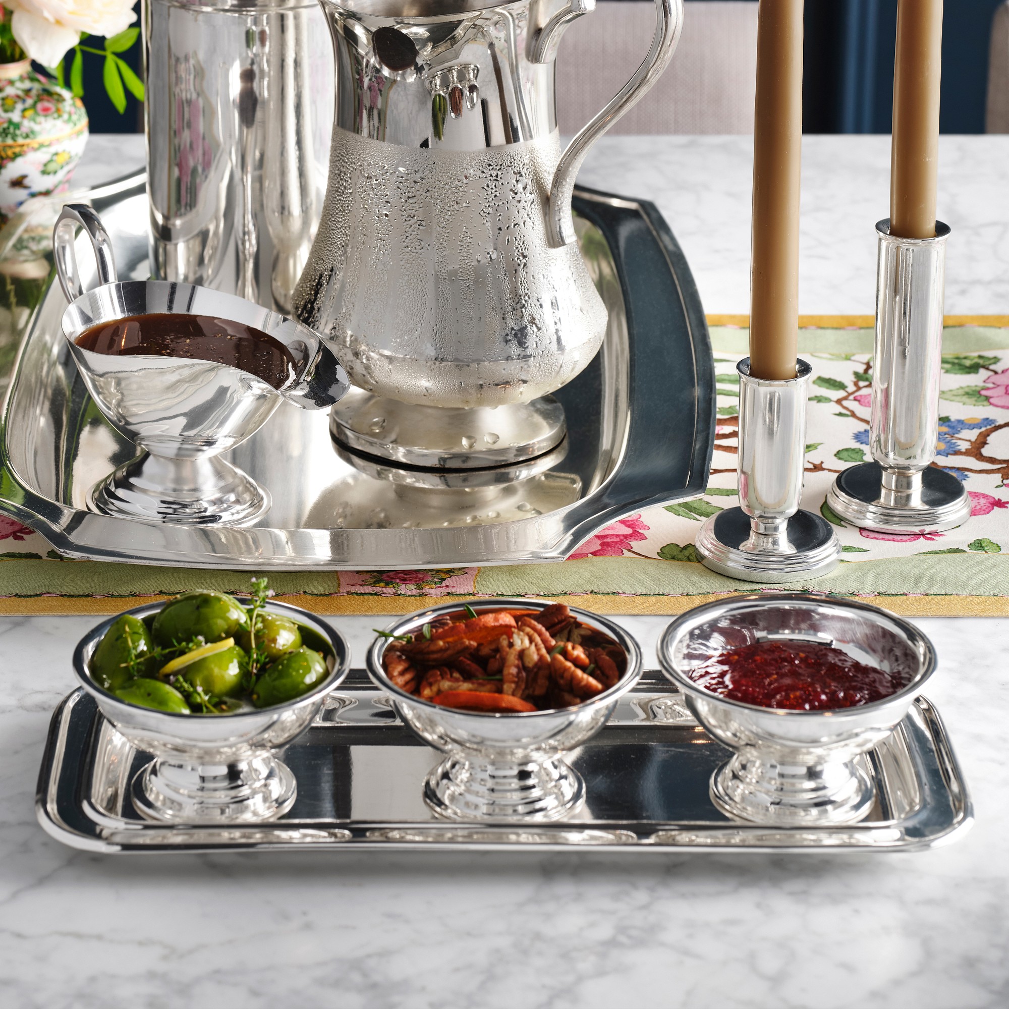 Heirloom Silver Footed Condiment Bowl