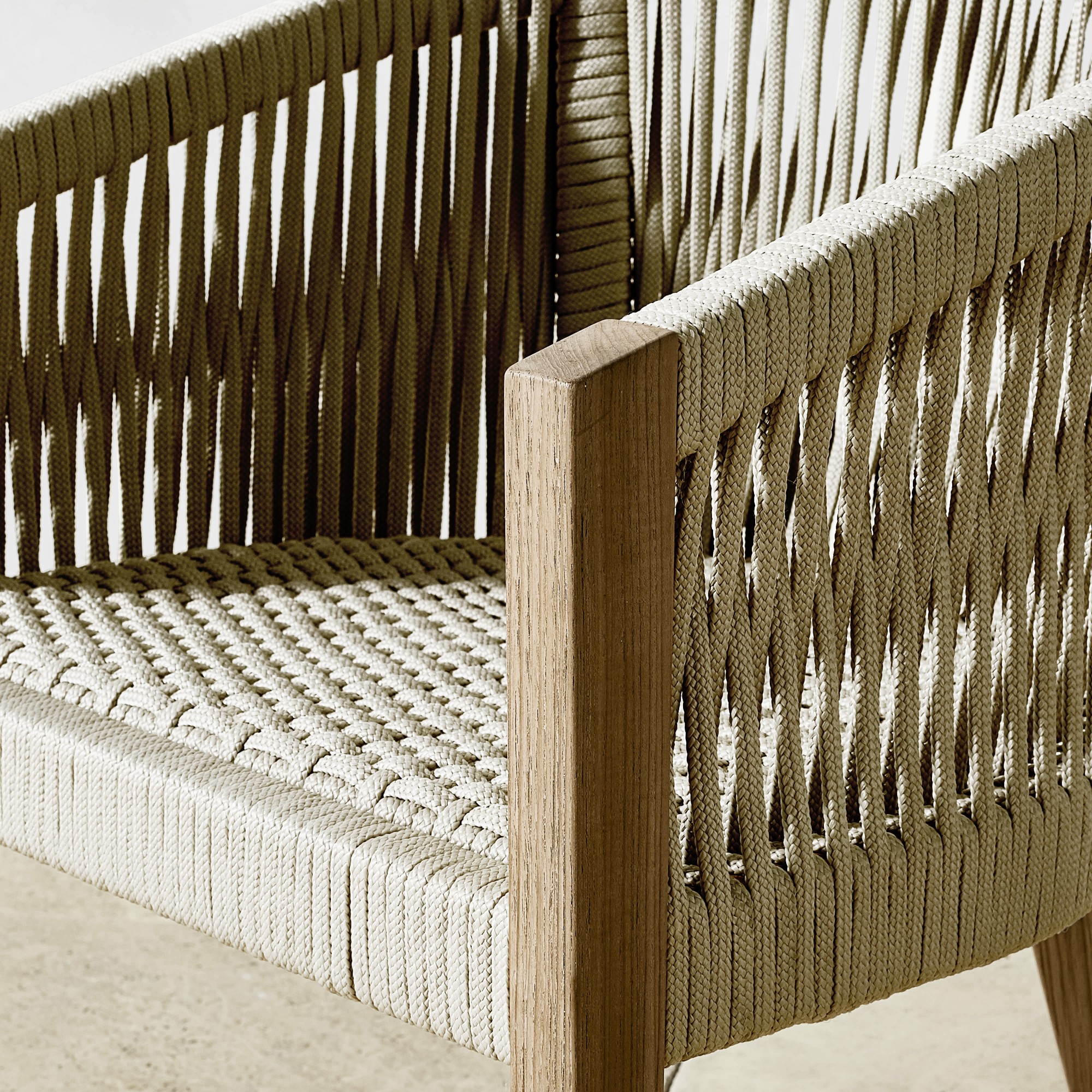 Larnaca Fiberstone Dining Table & Teak Pasadena Dining Chairs (96-108)