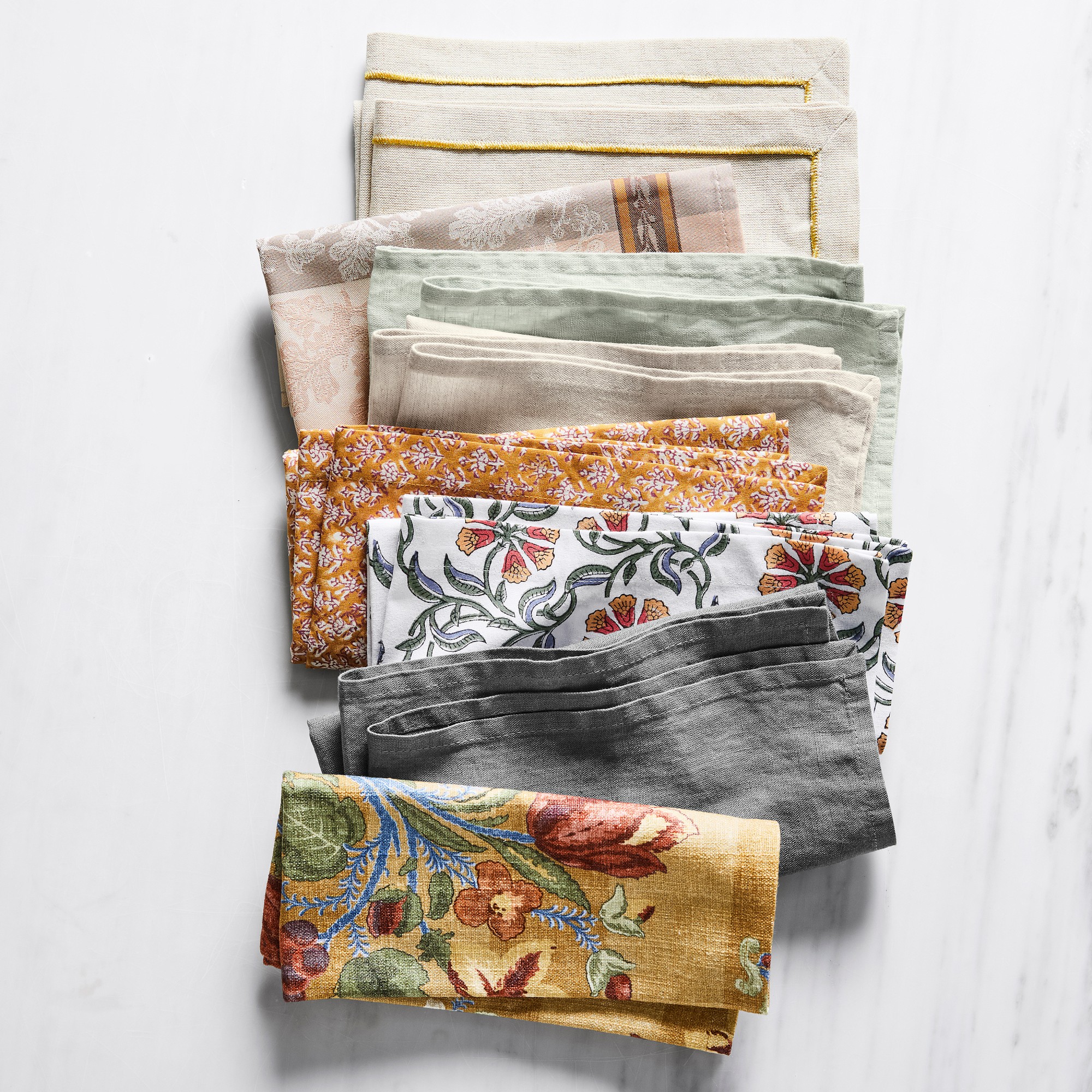 Italian Washed Linen Napkins, Set of 4