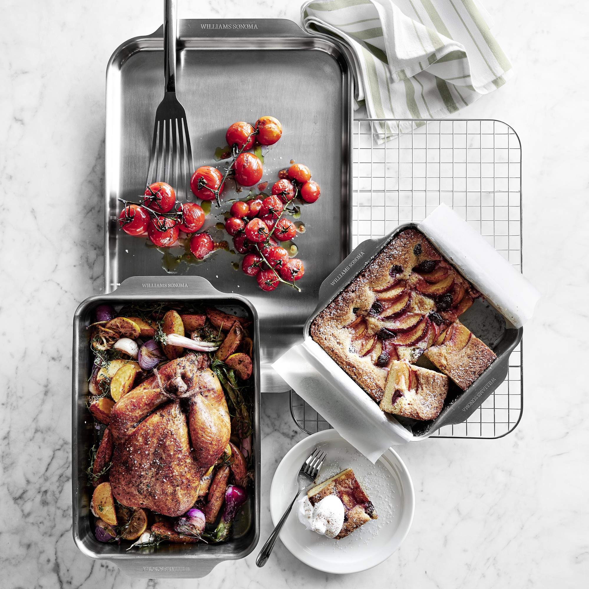 Williams Sonoma Signature Thermo-Clad™ Stainless-Steel Ovenware Rectangular Pan, 9 x 13
