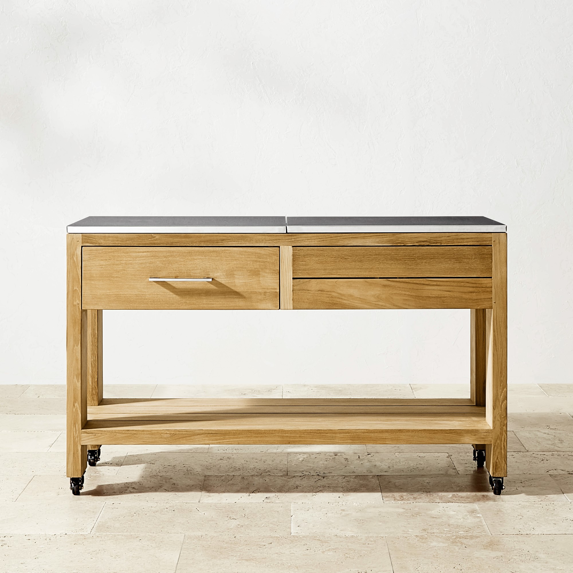 Larnaca Outdoor Teak Prep Table (58)