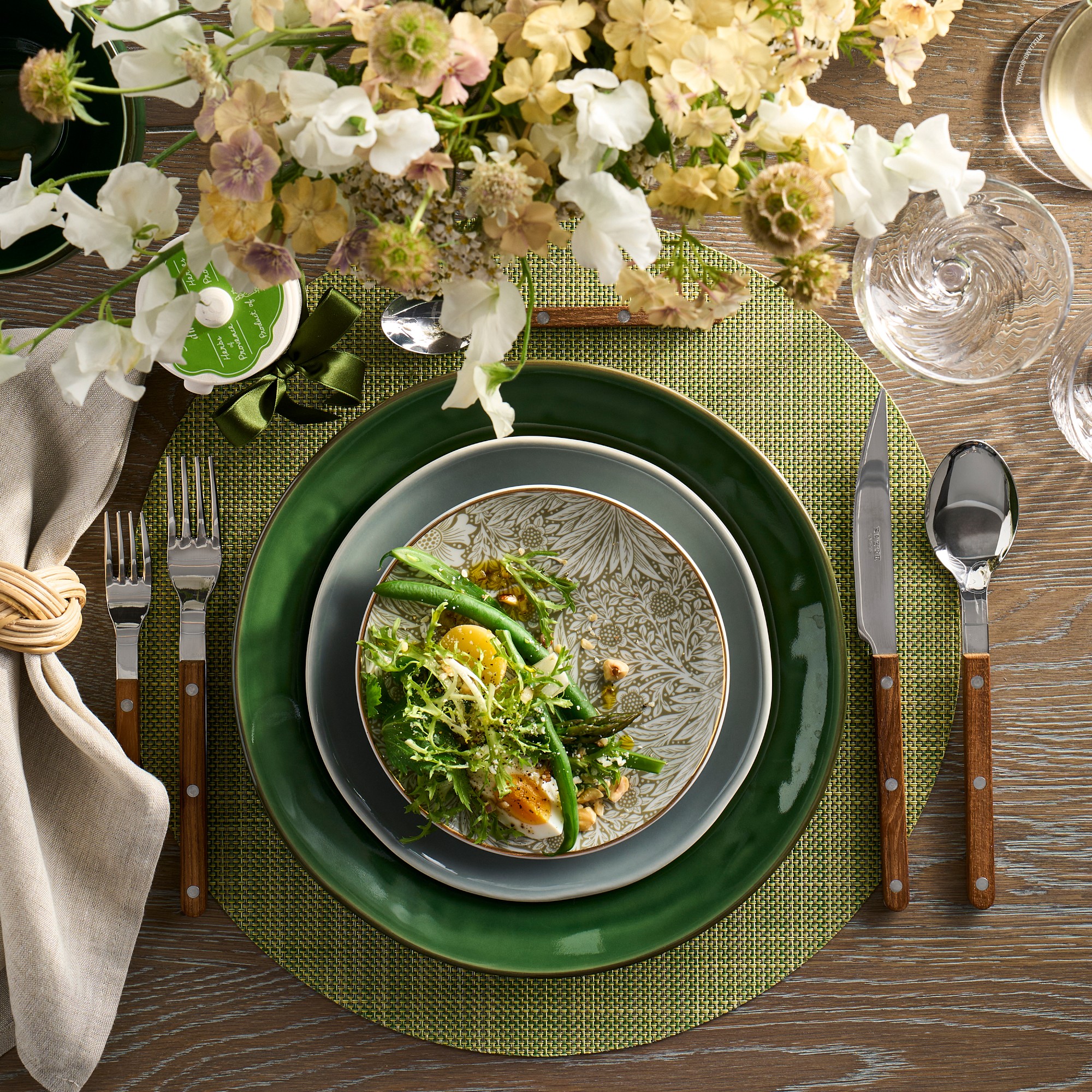 AERIN Braided Woven Napkin Rings, Set of 4