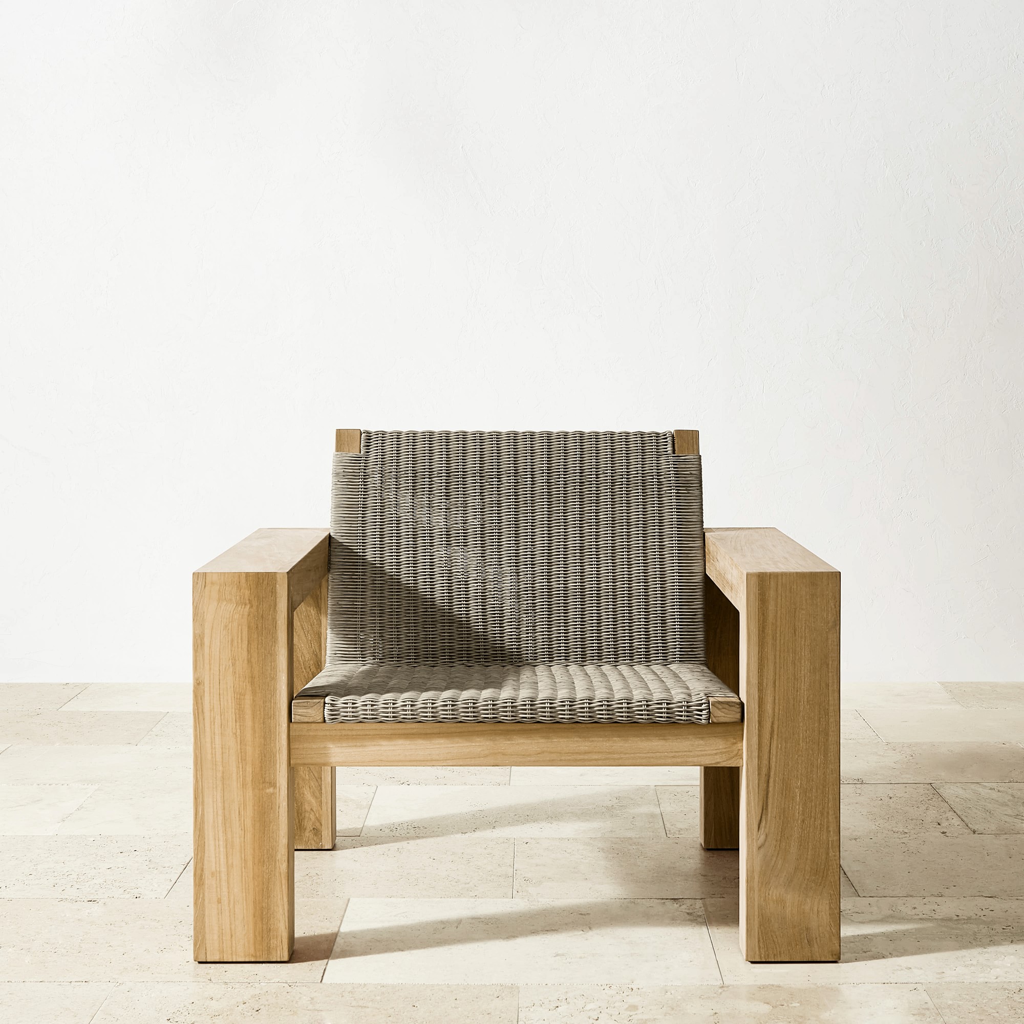 Larnaca Outdoor Teak x All-Weather-Weave Club Chair
