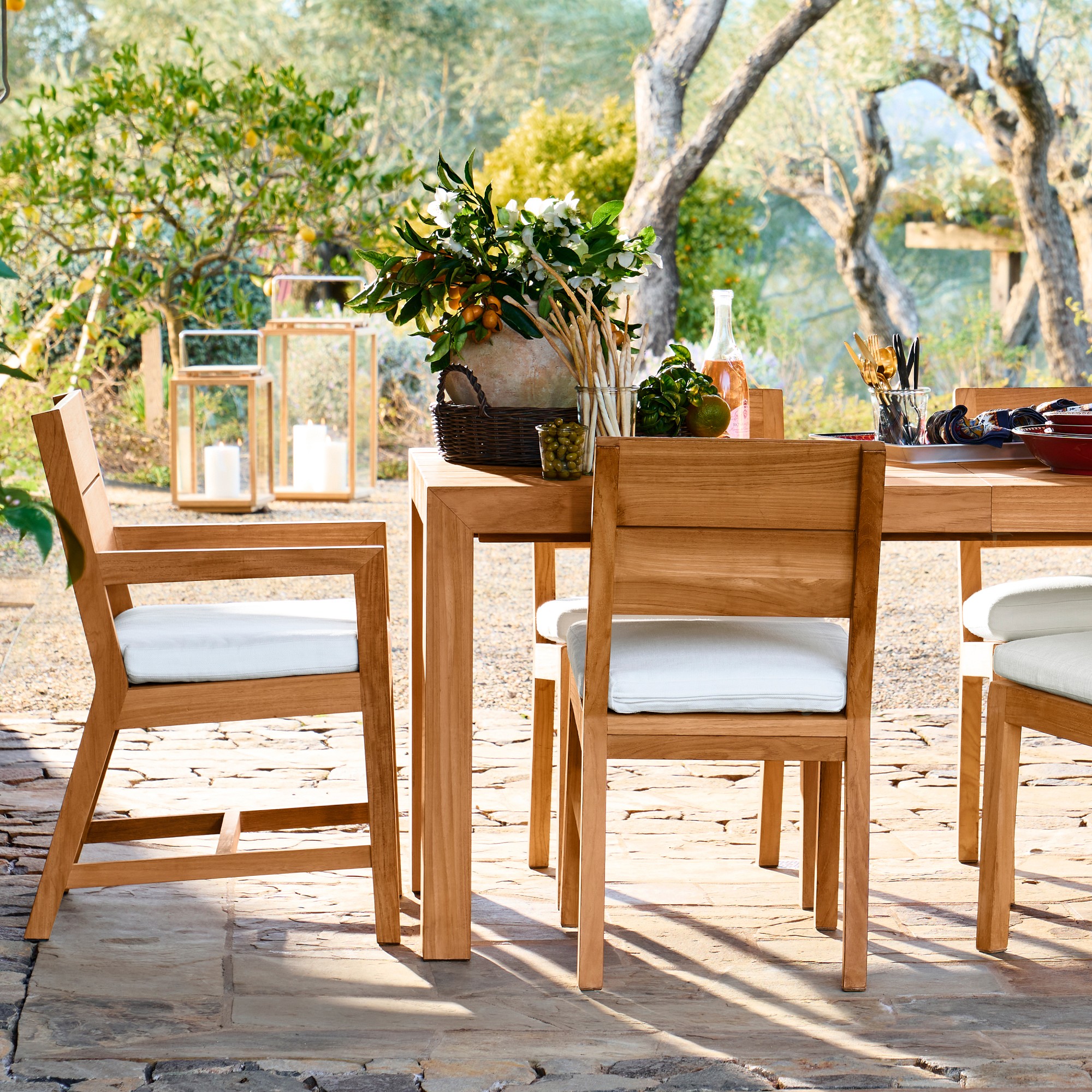 Larnaca Outdoor Teak Extendable Dining Table (72-118)