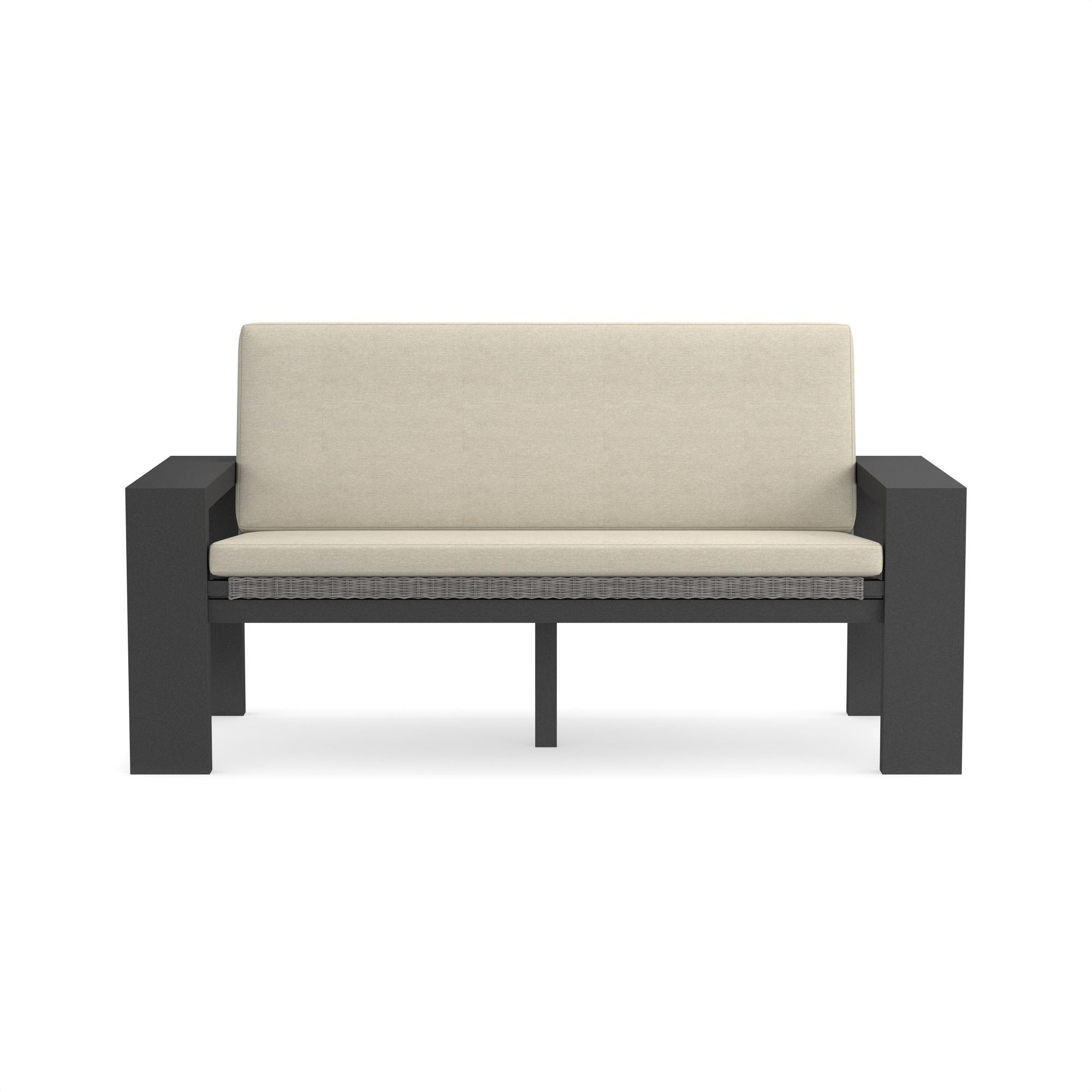 Larnaca Outdoor Metal All-Weather-Weave Loveseat Cushion