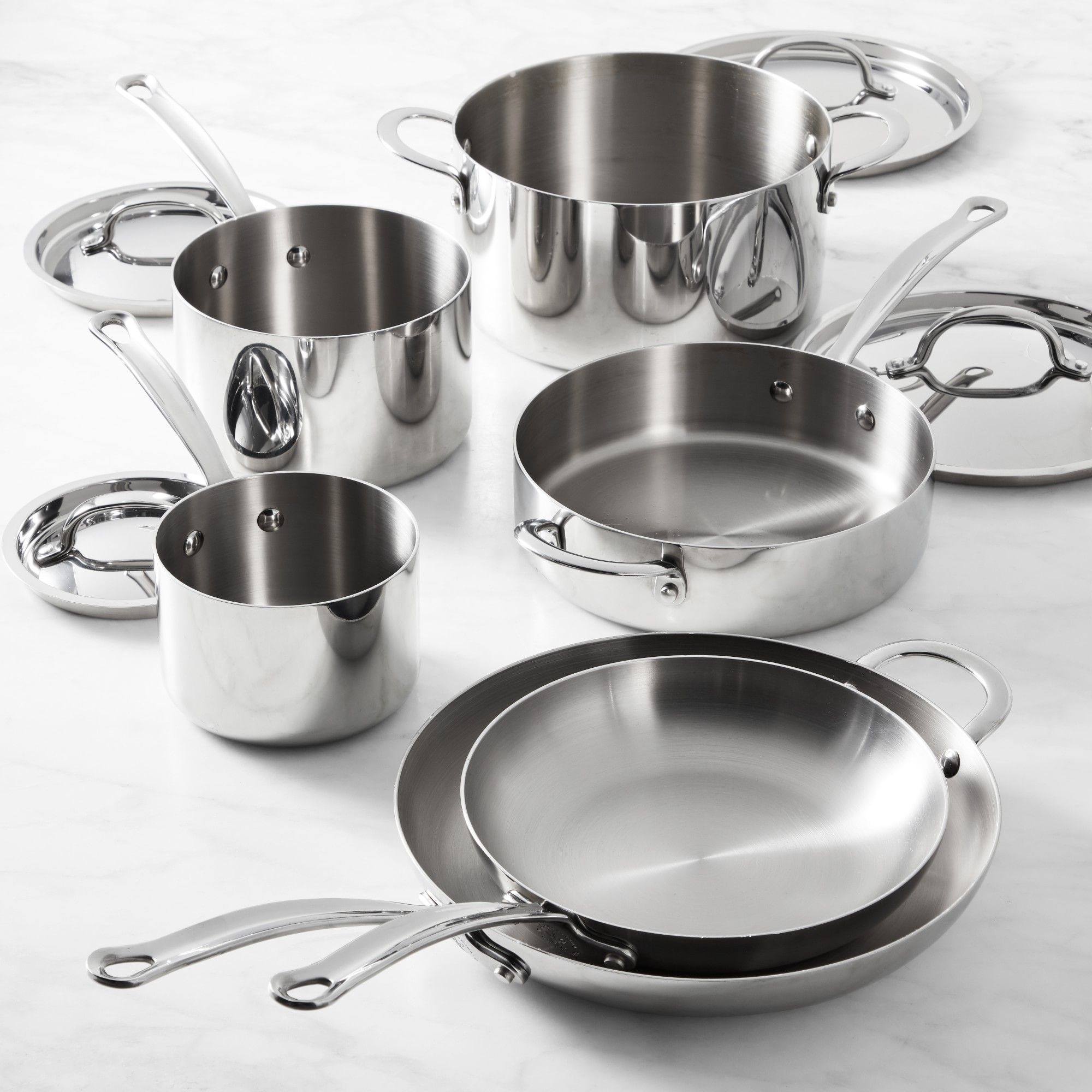 Open Kitchen by Williams Sonoma Stainless-Steel 10-Piece Cookware Set