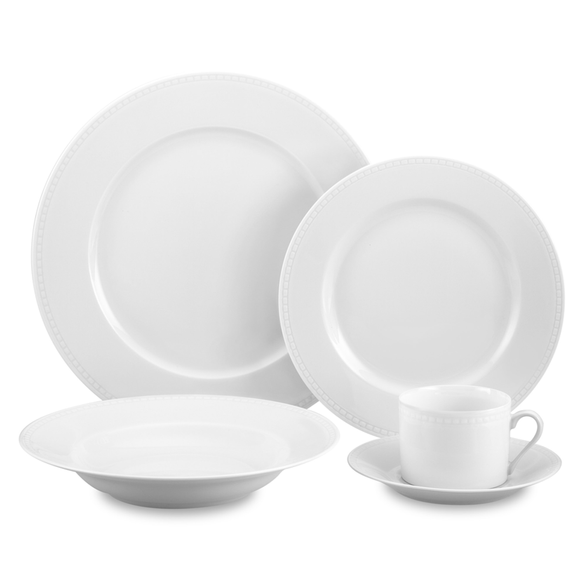 Apilco Beaded Hemstitch Salad Plates, Set of 4