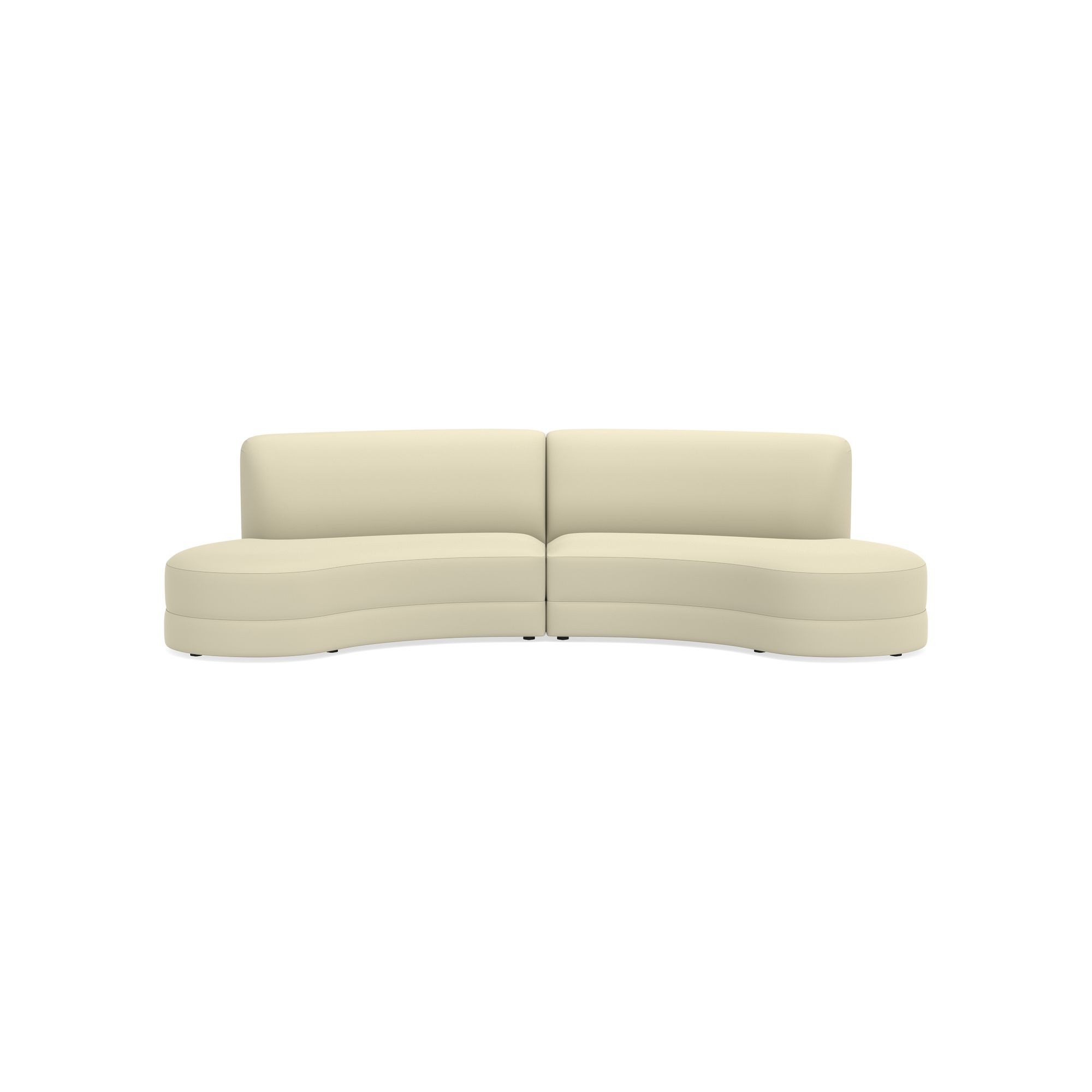 Capri 2-Piece Bumper Armless Sectional (132)