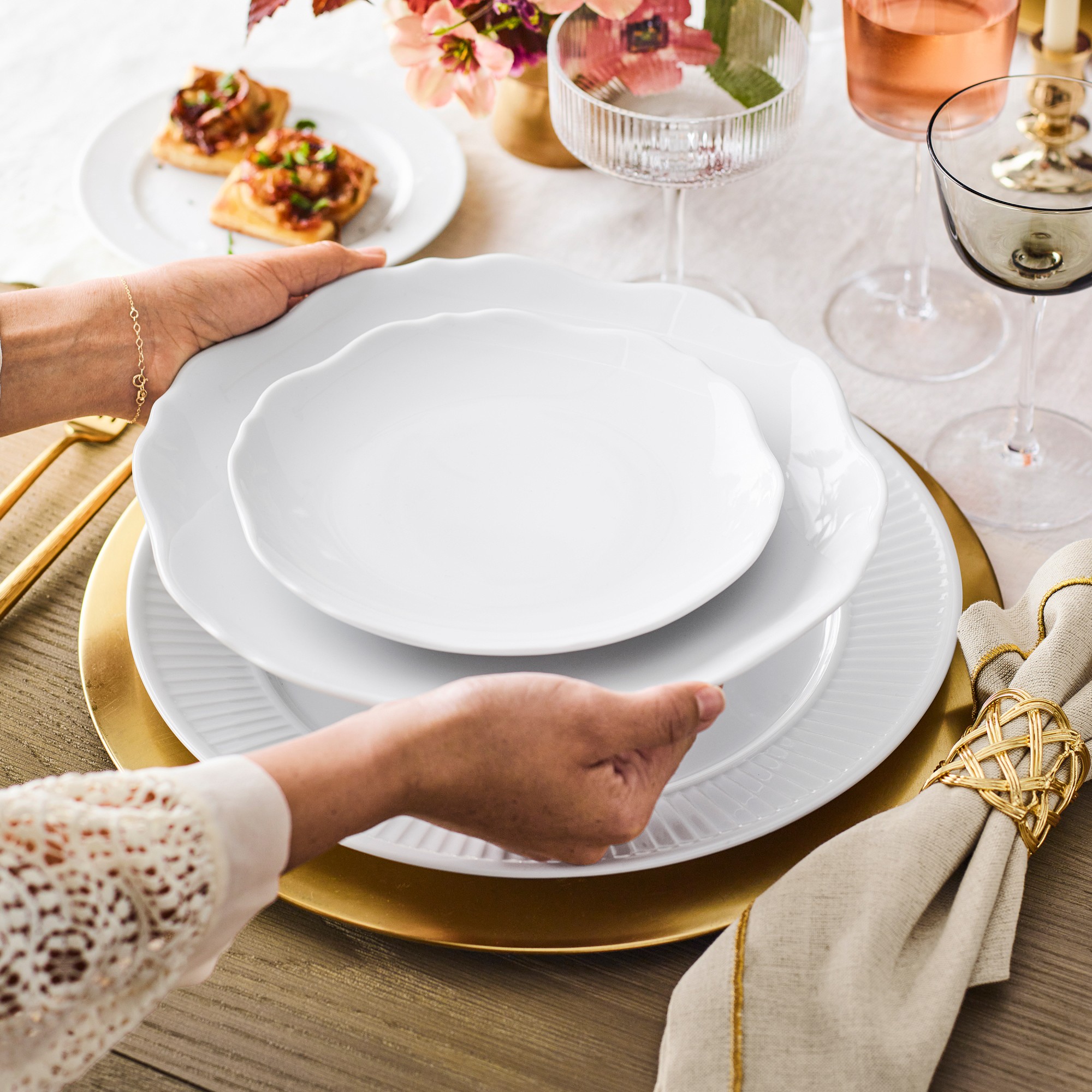 Pillivuyt Chantal Porcelain Salad Plates