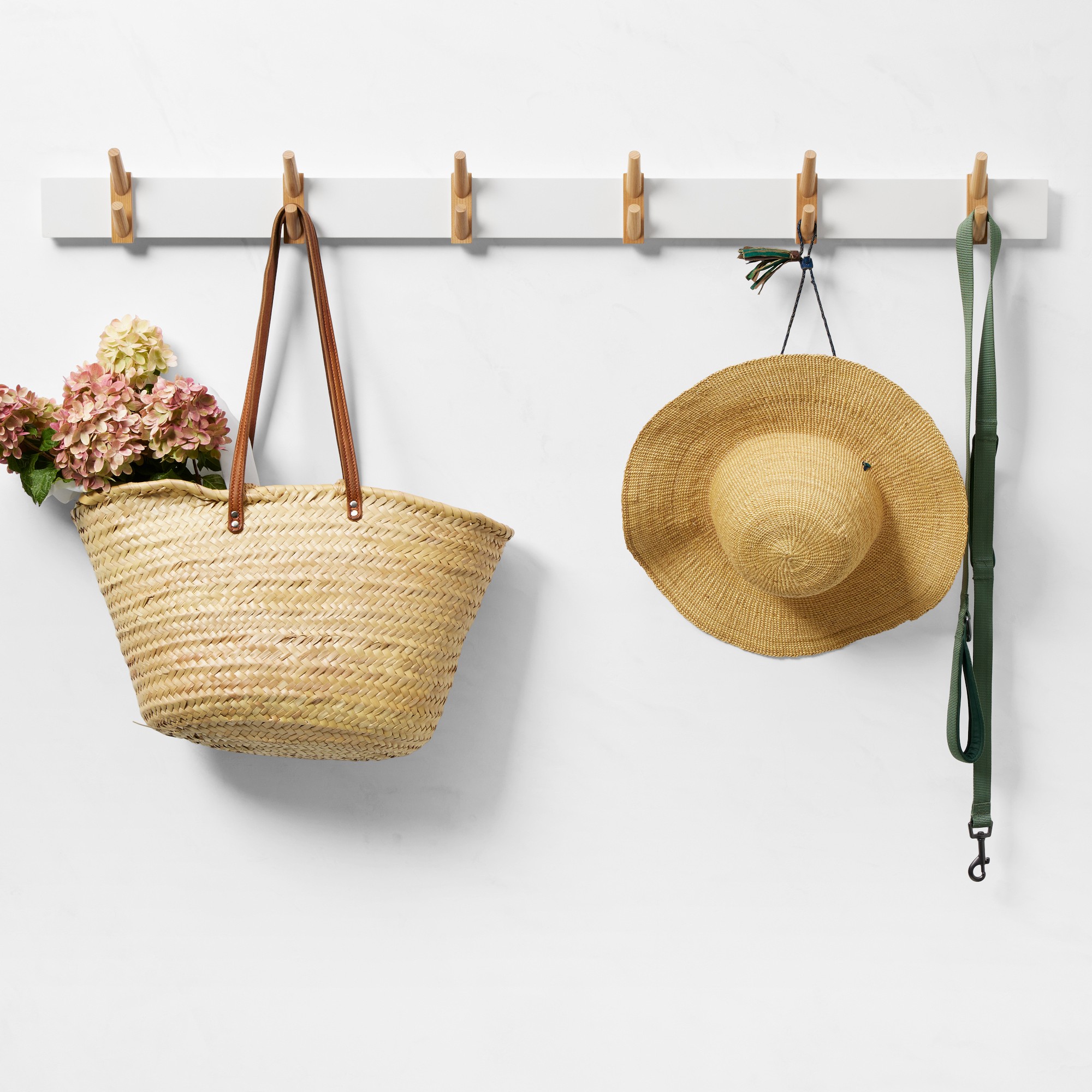 Hold Everything Adjustable Row of Hooks, 48