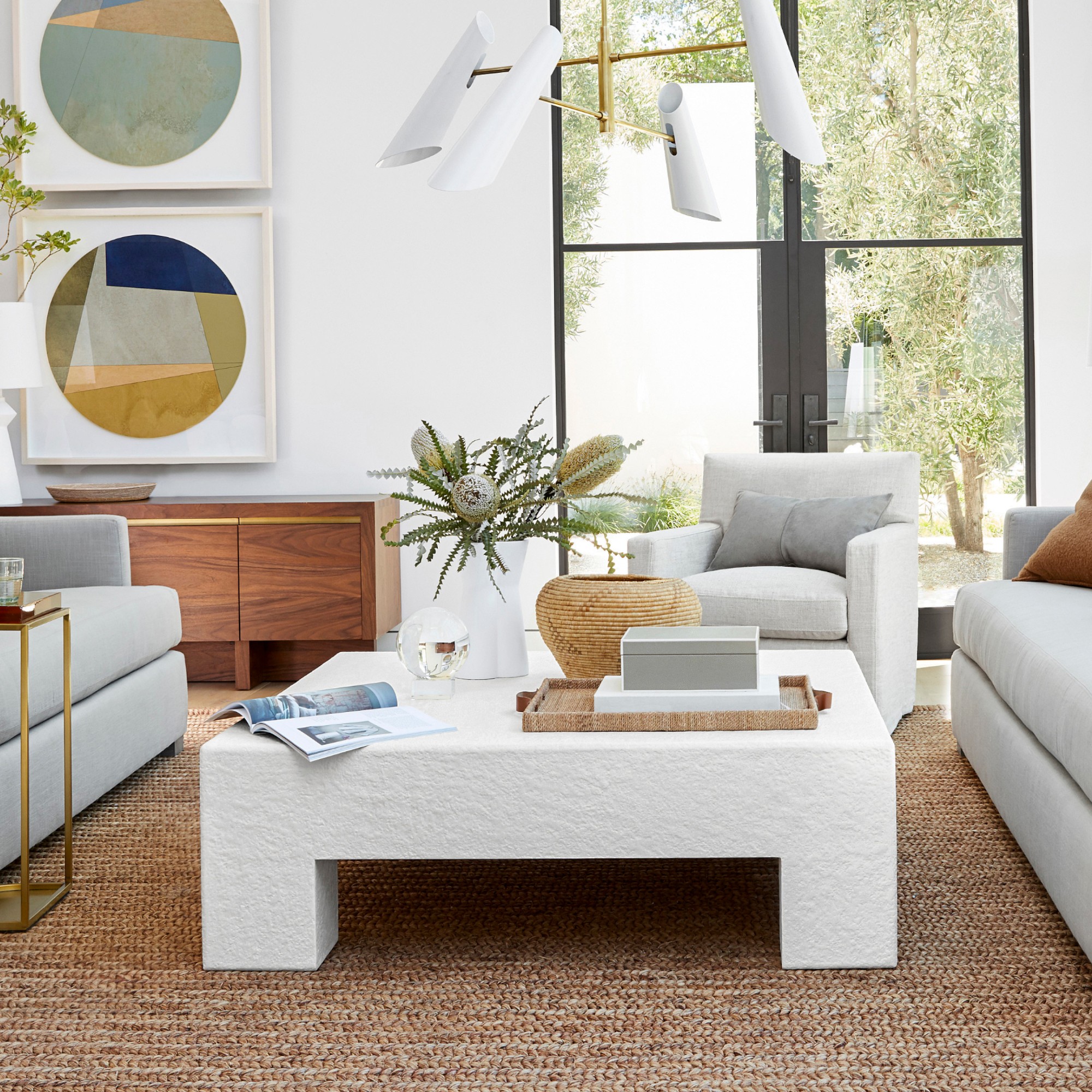Matte White Square Coffee Table (48)