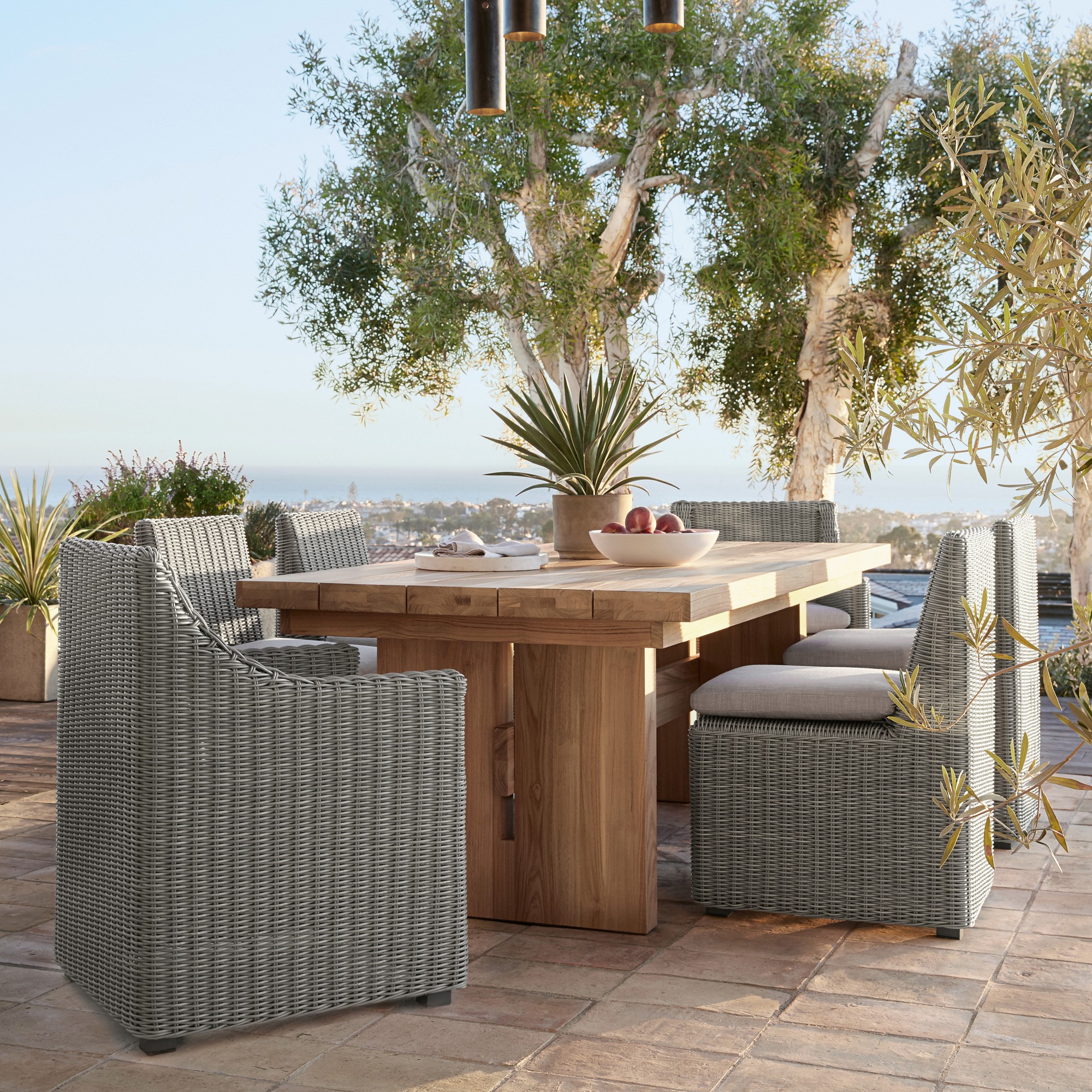 San Clemente Outdoor Grey Dining Armchair