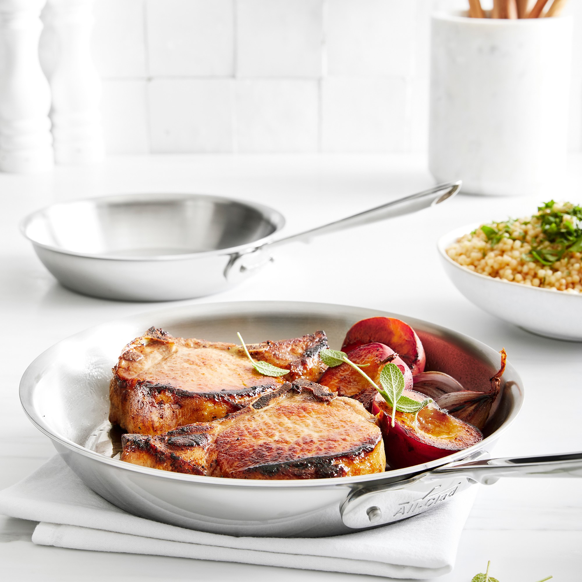 All-Clad D5® Stainless-Steel Deep Skillet Set