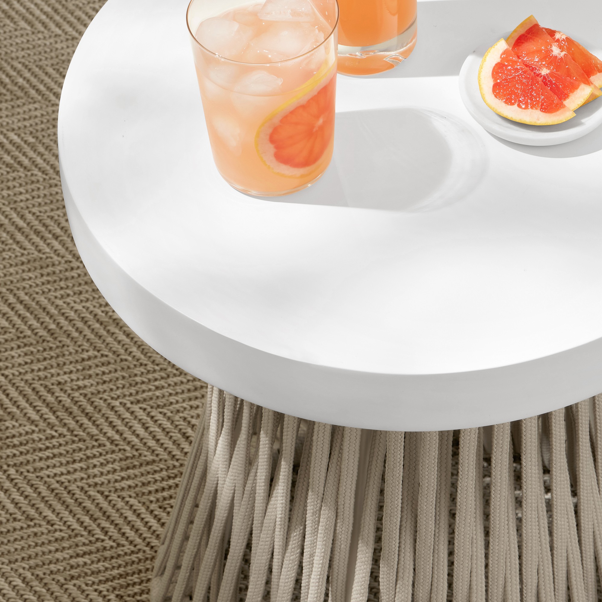 Pasadena Outdoor Fiberstone and Rope Side Table (18)