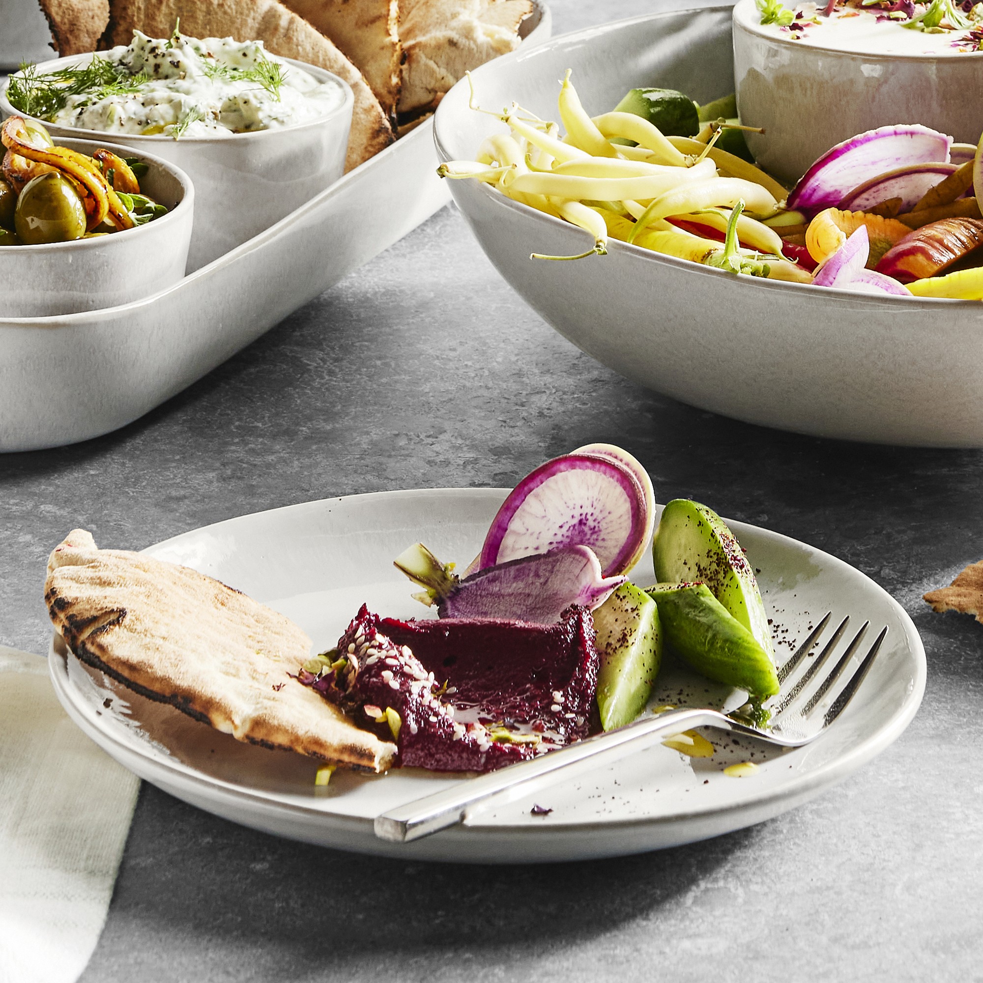 Cyprus Reactive Glaze Salad Plates