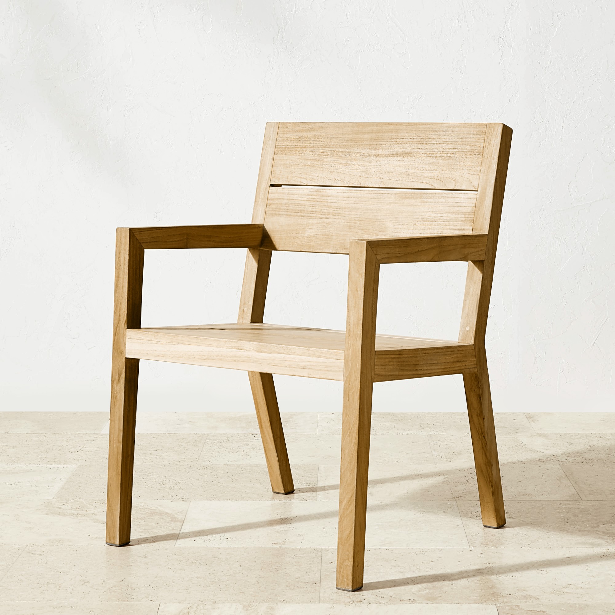 Larnaca Fiberstone Dining Table & Teak Dining Chairs (96-108)