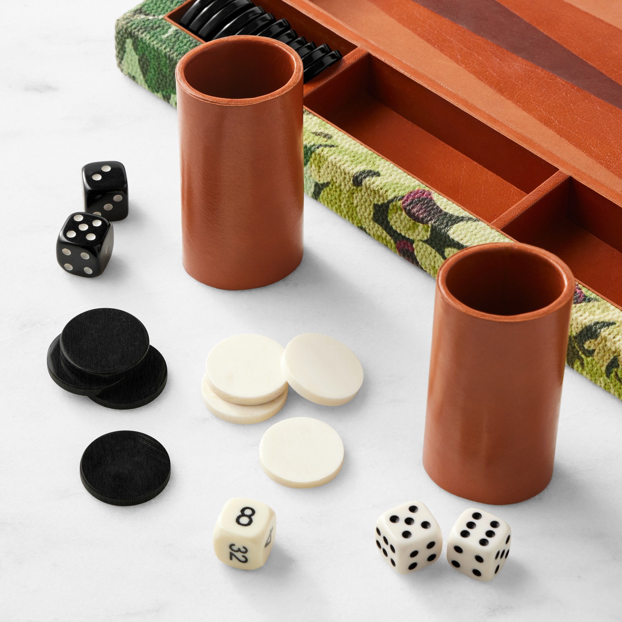 Fern Forest Printed Jute Backgammon