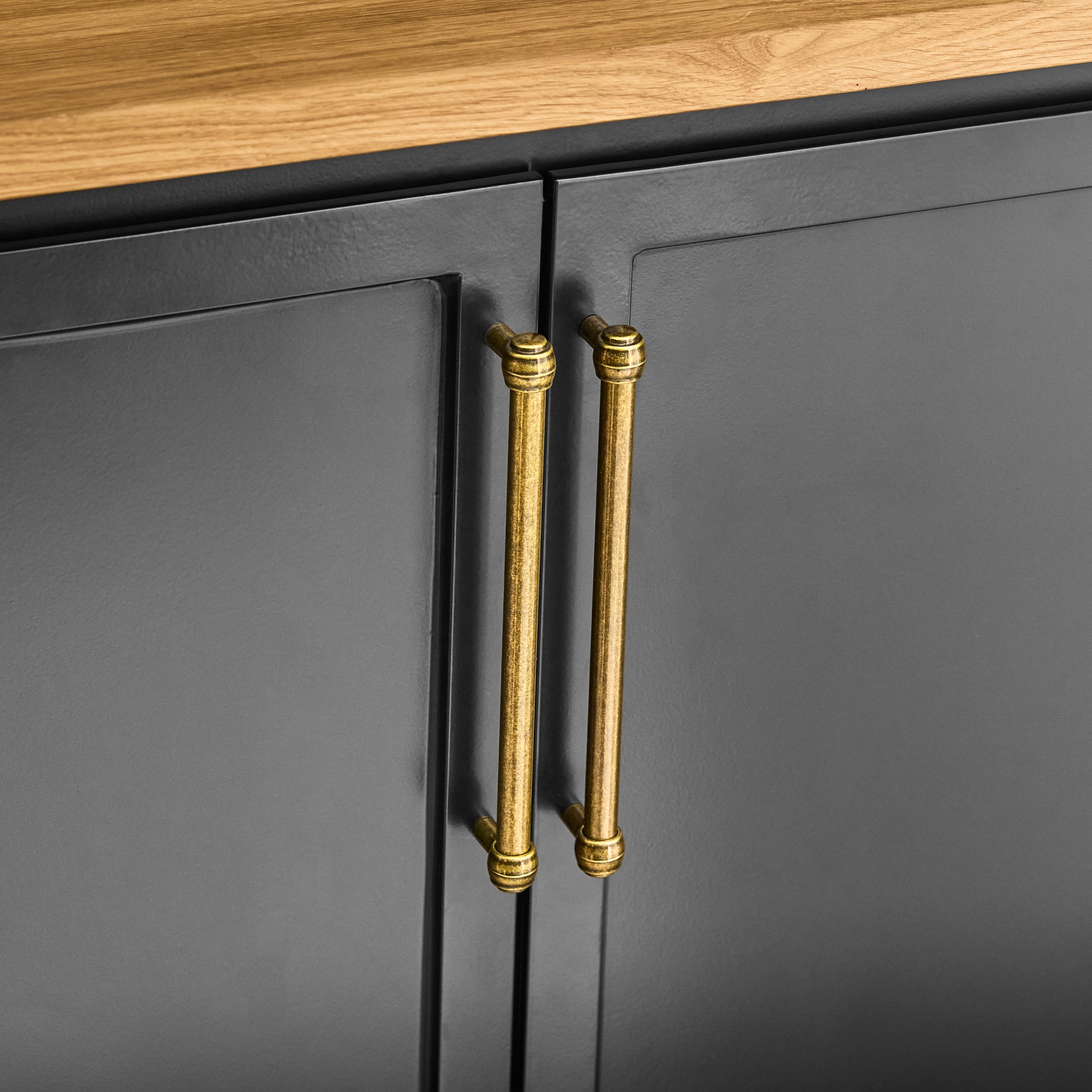 Colt 2- Door Glass Storage Cabinet with Counter (40)