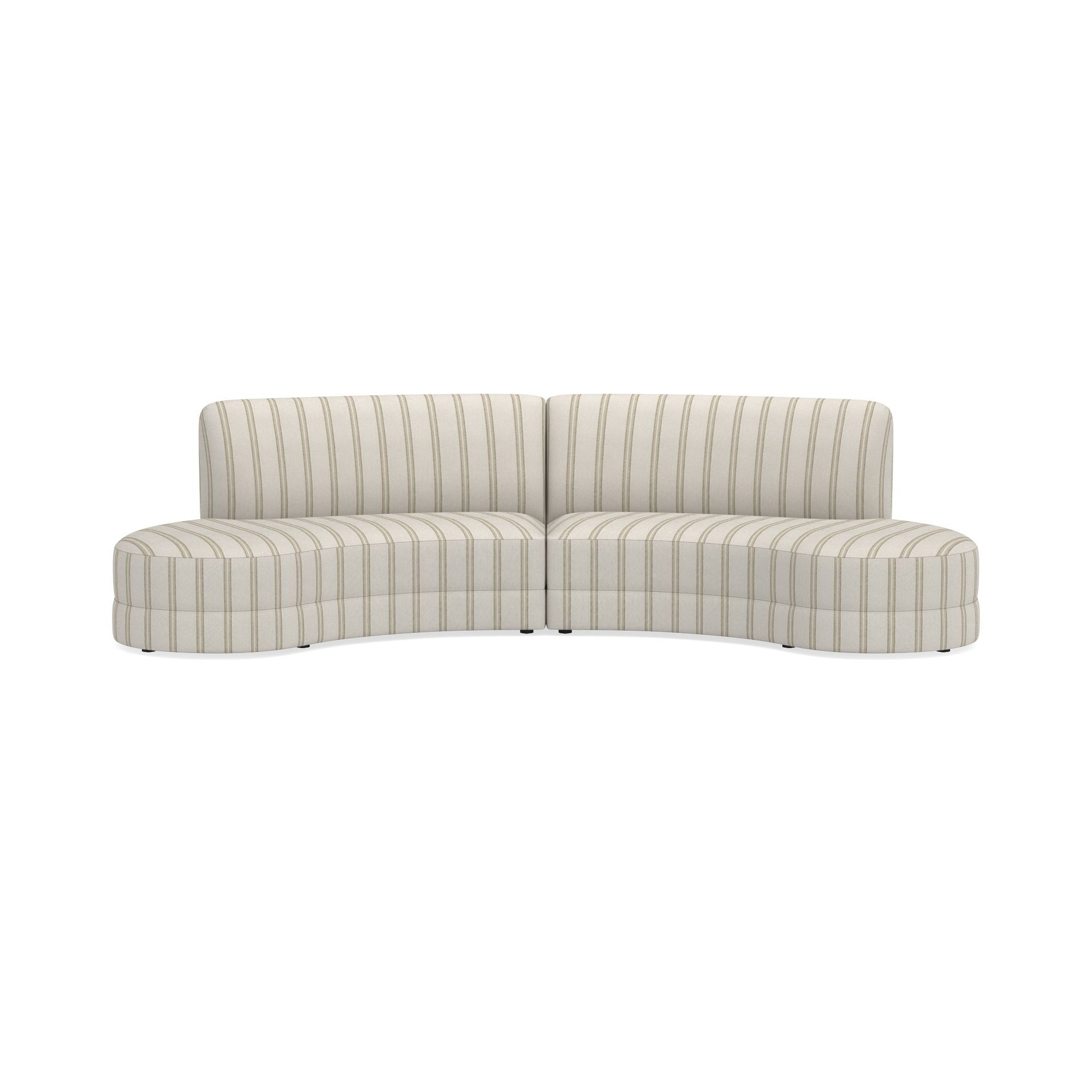 Capri 2-Piece Bumper Armless Sectional (132)