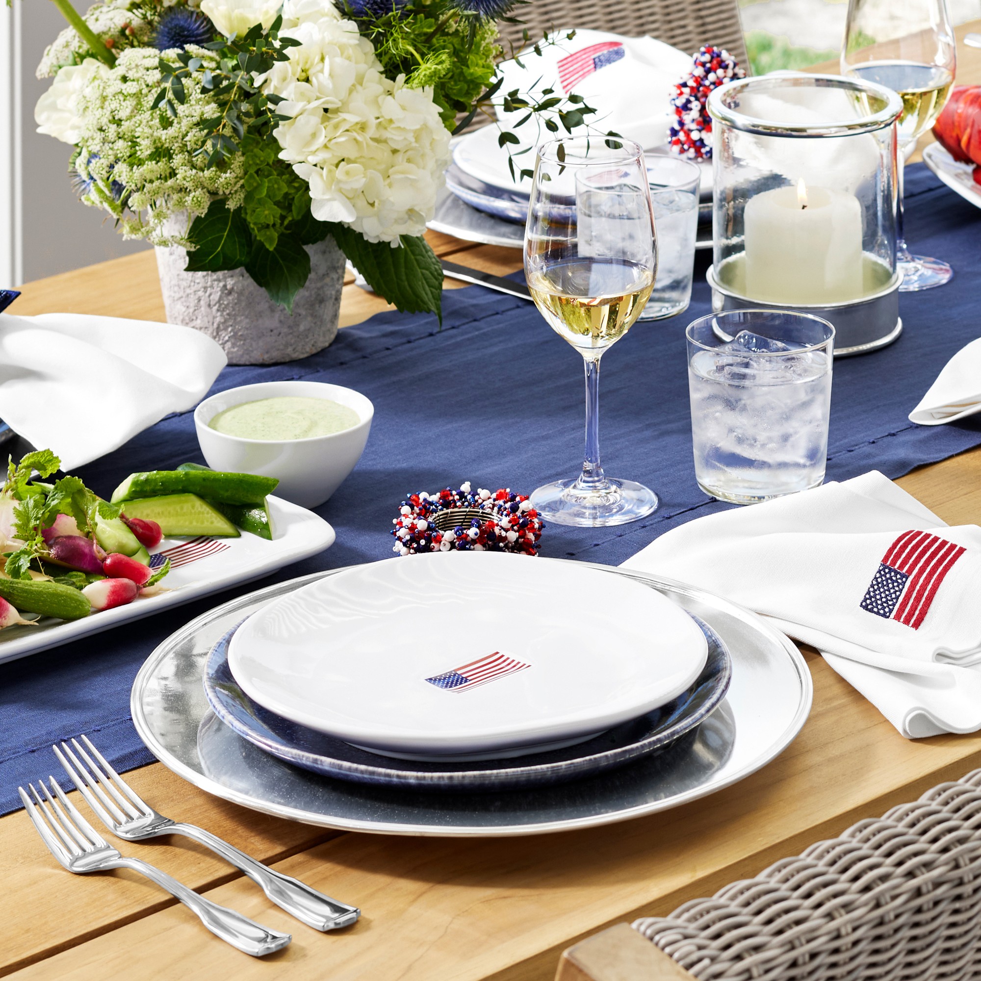 American Flag Napkins, Set of 4