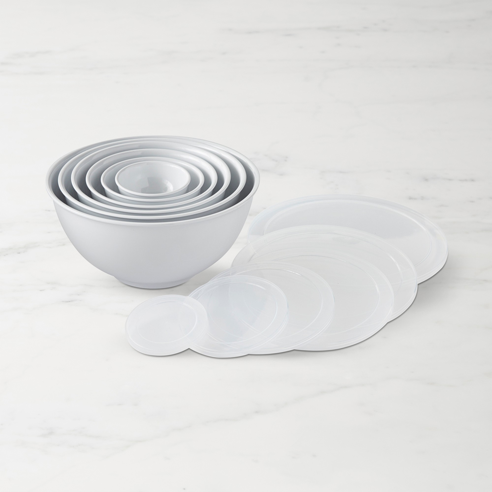 Melamine Mixing Bowls with Lid, Set of 6