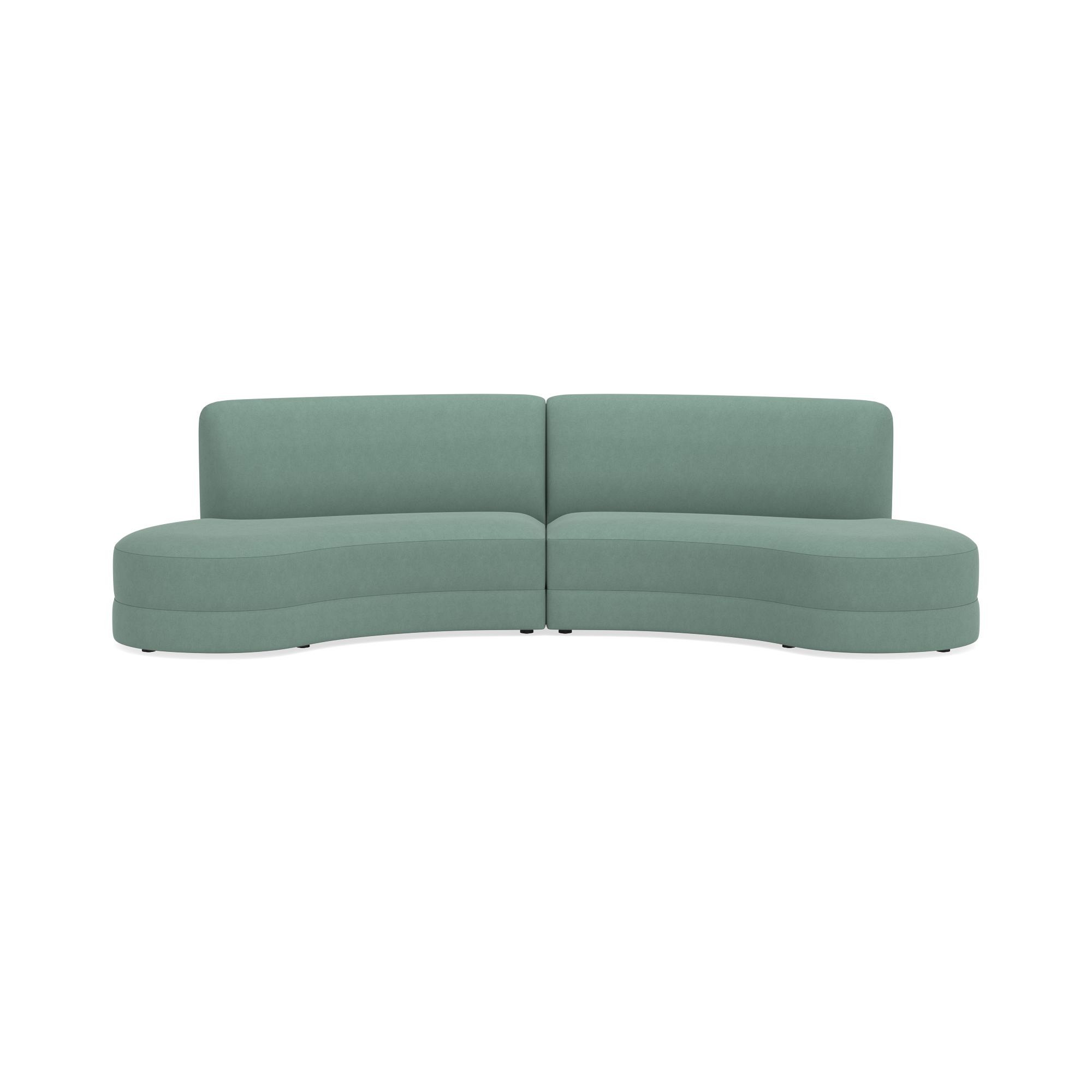 Capri 2-Piece Bumper Armless Sectional (132)
