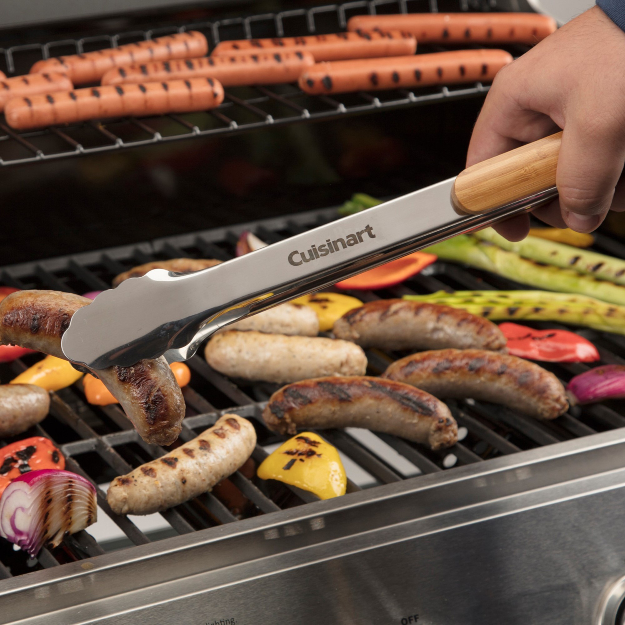 Cuisinart Bamboo Handled Grill Tools, 13 Piece Set