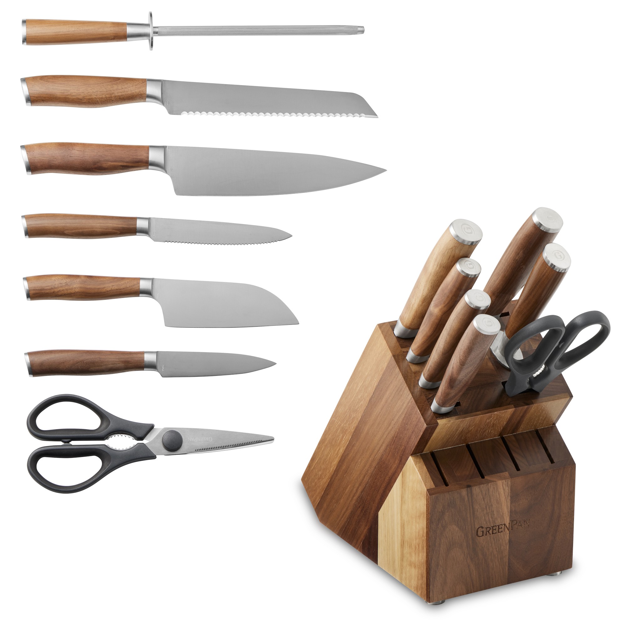 GreenPan™ Premiere Knife Block, Set of 8