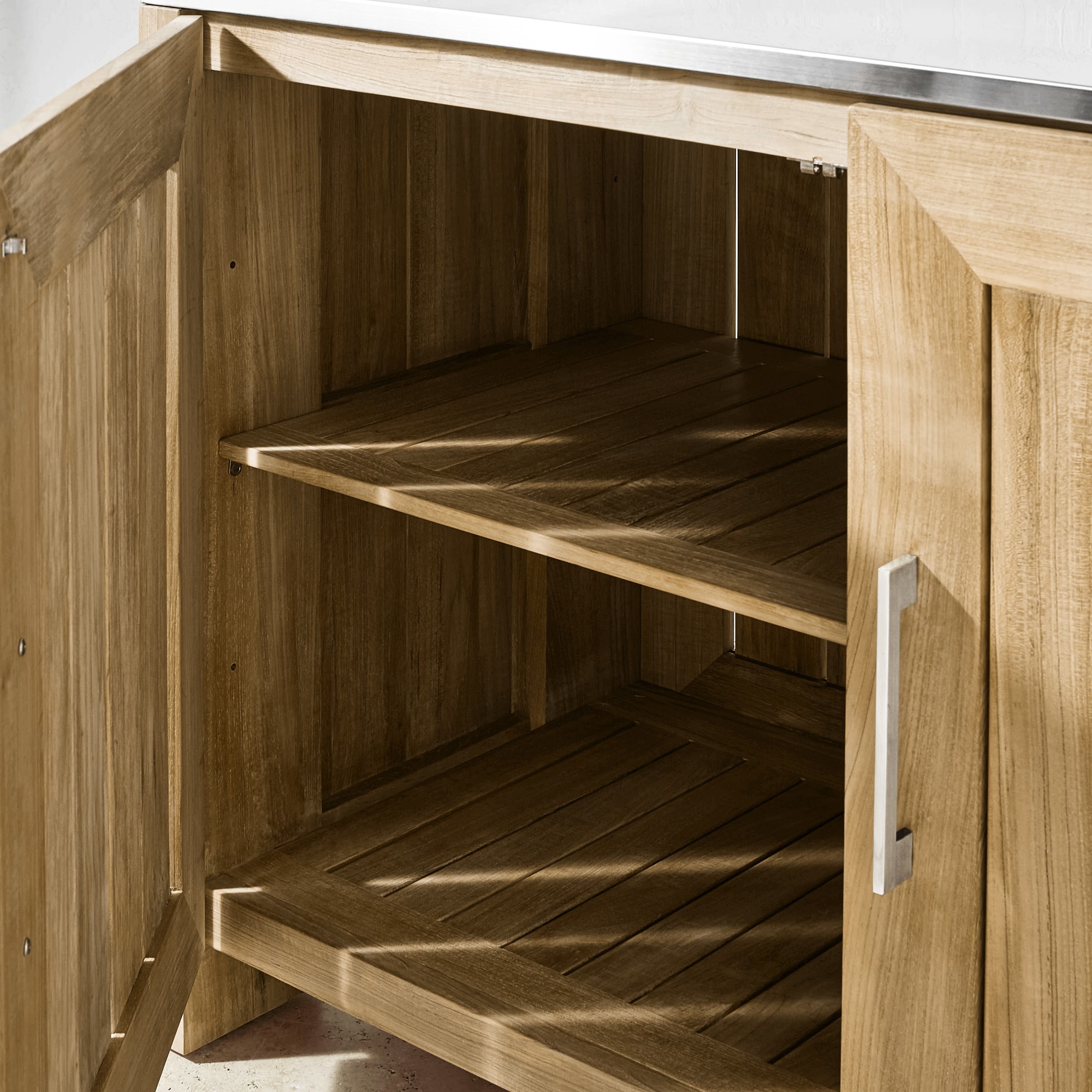 Larnaca Outdoor Teak 2-Door Cabinet (54.5)