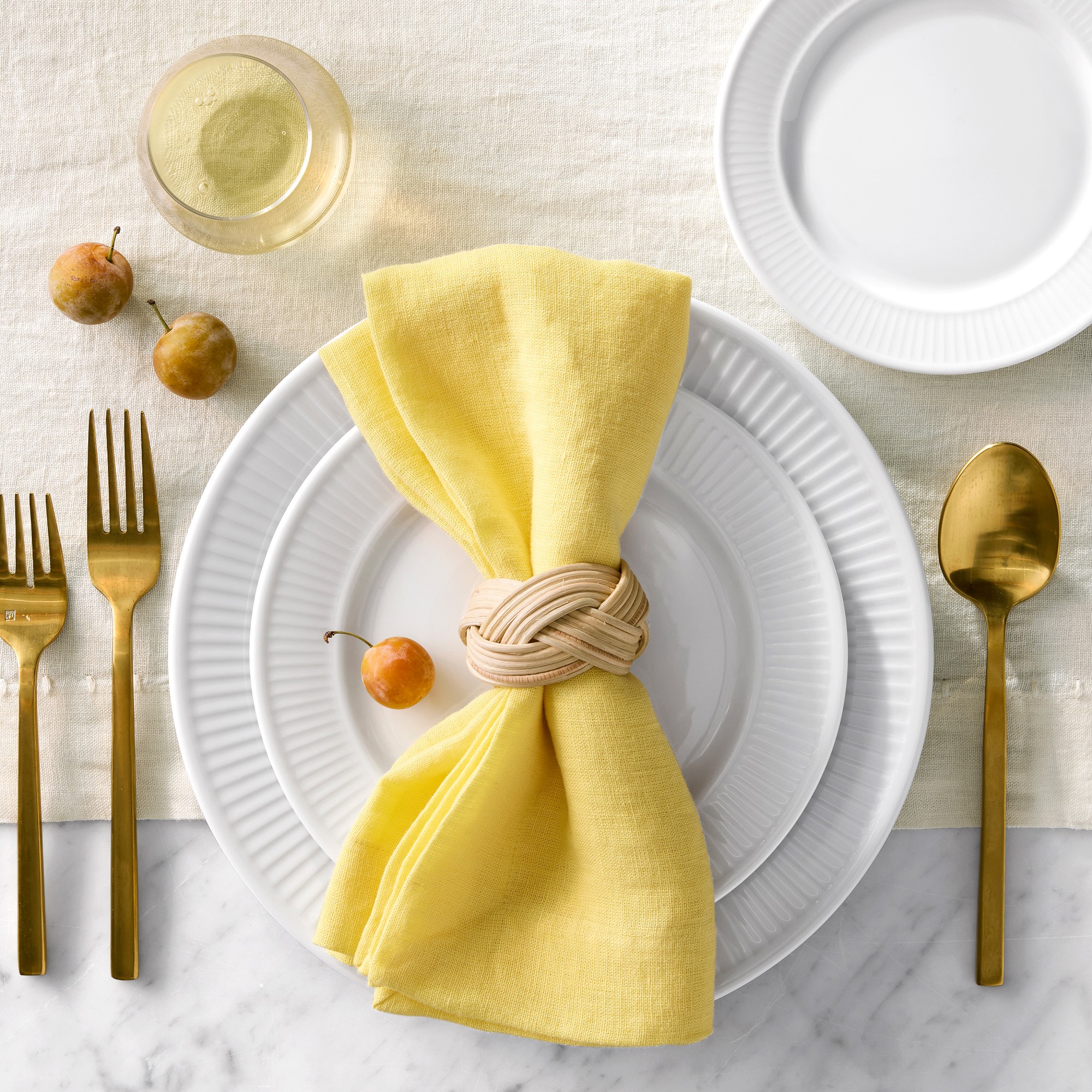 Pillivuyt Plisse Porcelain Salad Plates