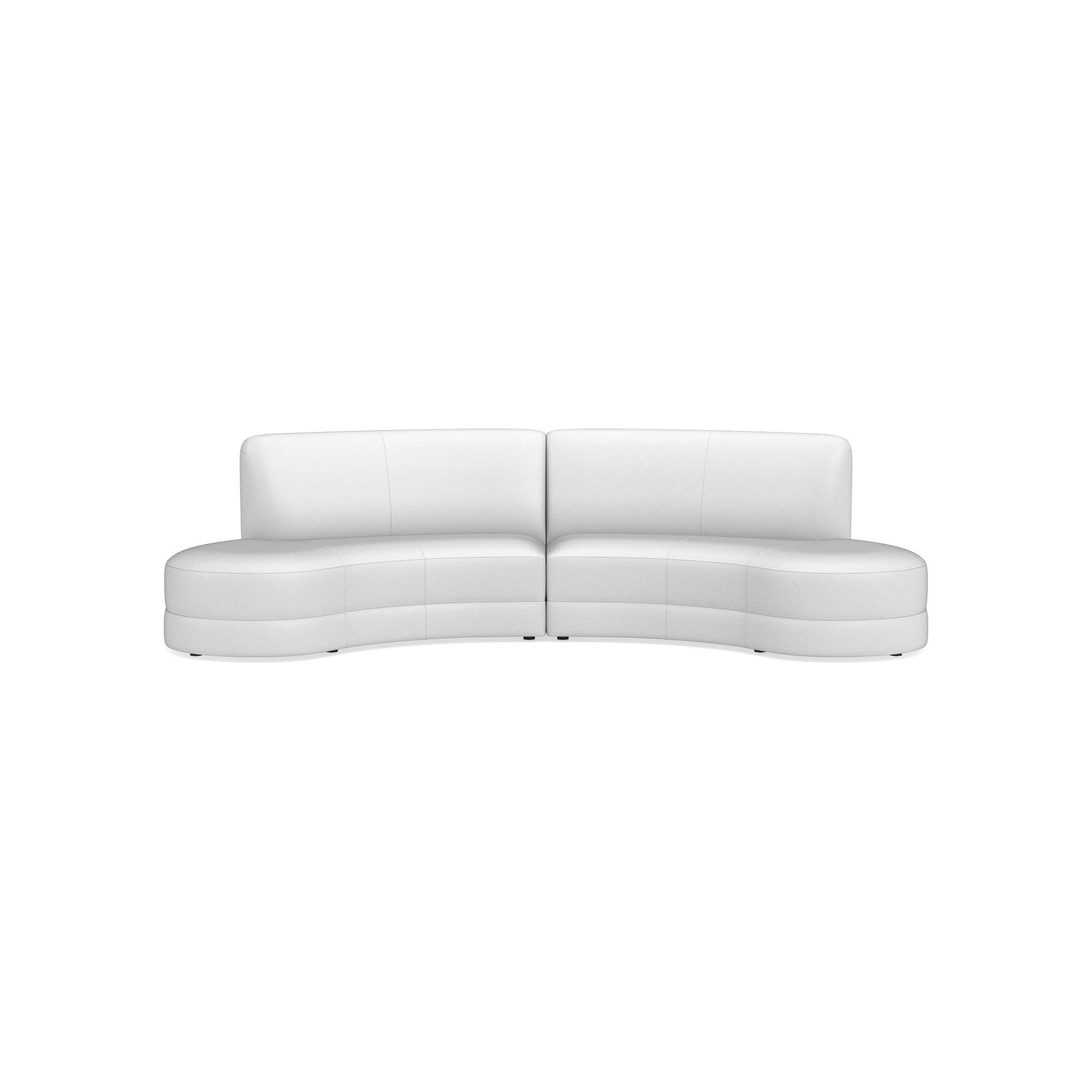 Capri 2-Piece Bumper Armless Sectional (132)
