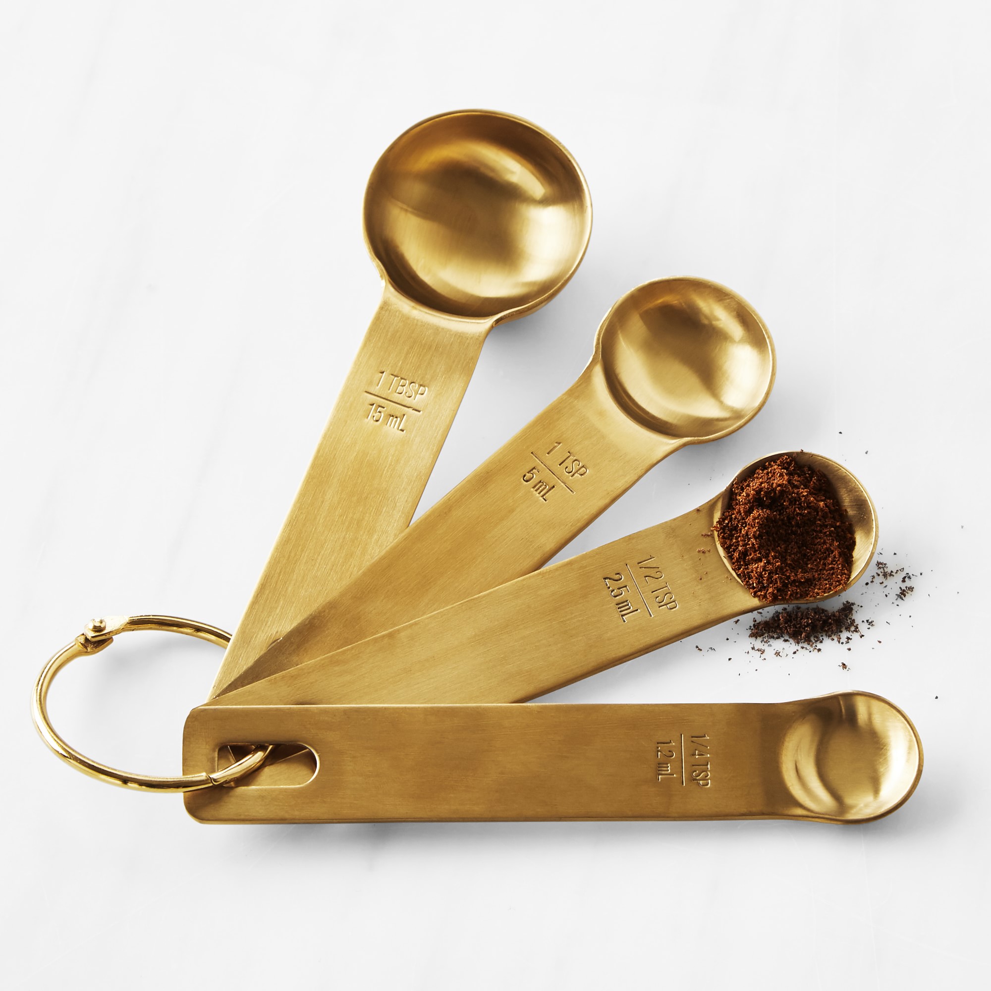 Williams Sonoma Gold Measuring Cups & Spoons