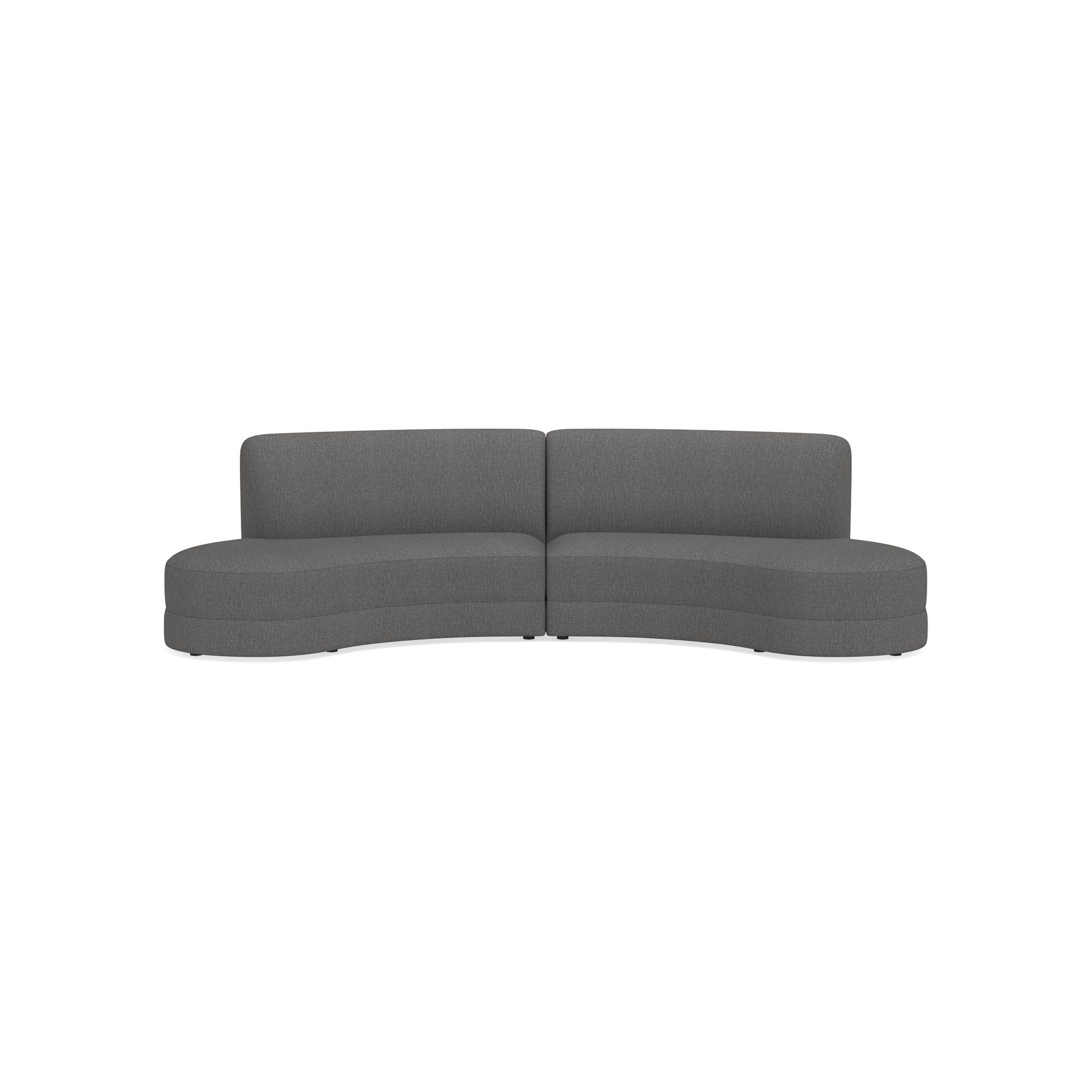 Capri 2-Piece Bumper Armless Sectional (132)
