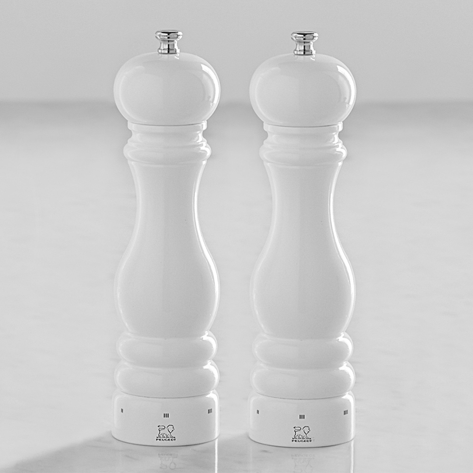 Peugeot Paris U Select Salt & Pepper Mills, White Lacquer