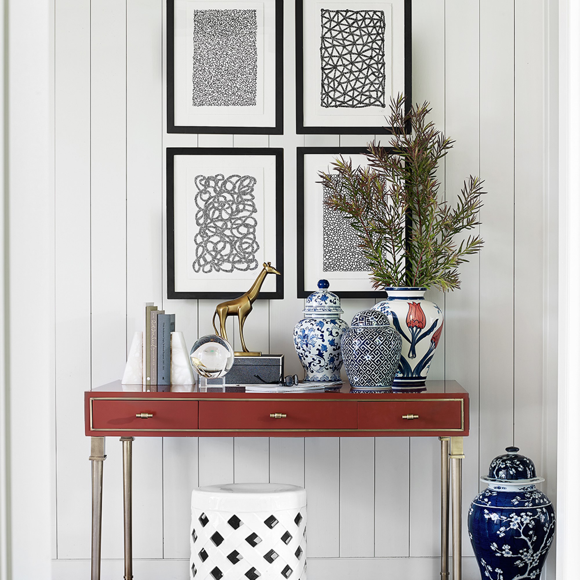 White Alabaster Slanted Bookends, Set of 2