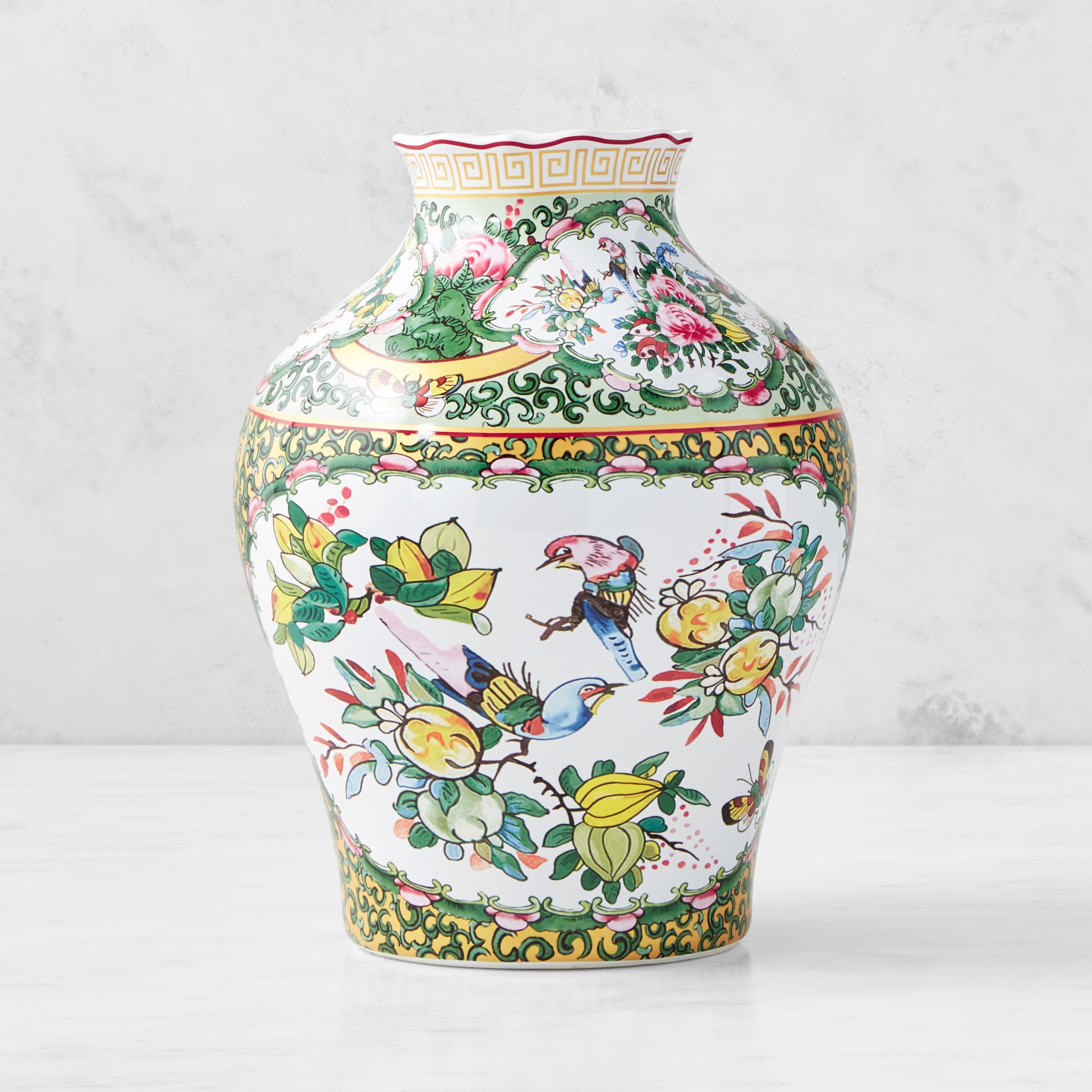 Famille Rose Decorated Vase