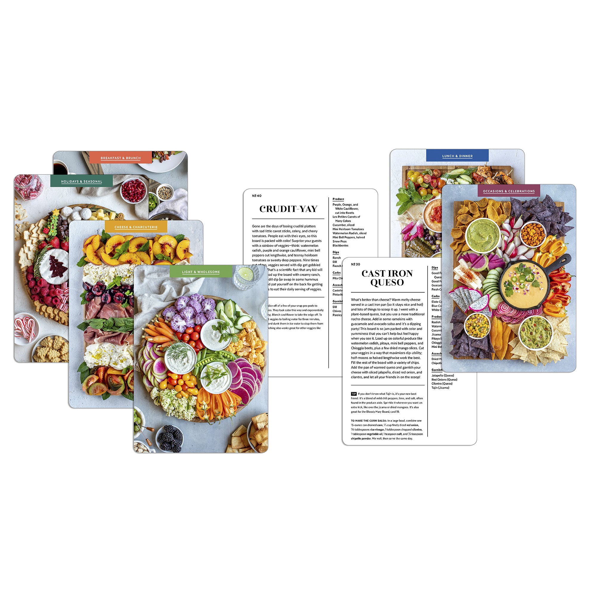 Meg Quinn, Shana Smith: The Cheese Board Deck: 50 Cards for Styling Spreads, Savory and Sweet