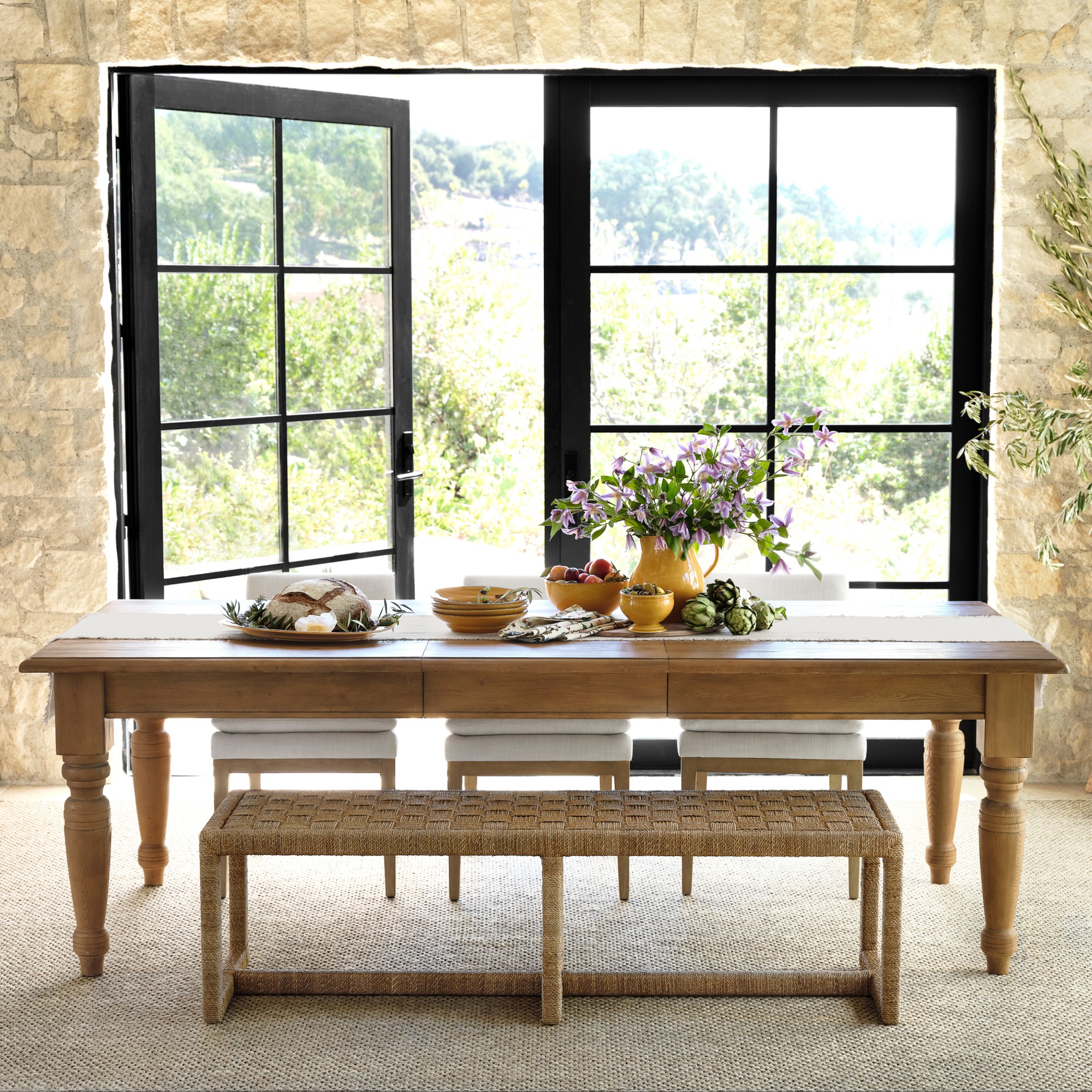 Harvest Extendable Rectangular Dining Table (72-116)