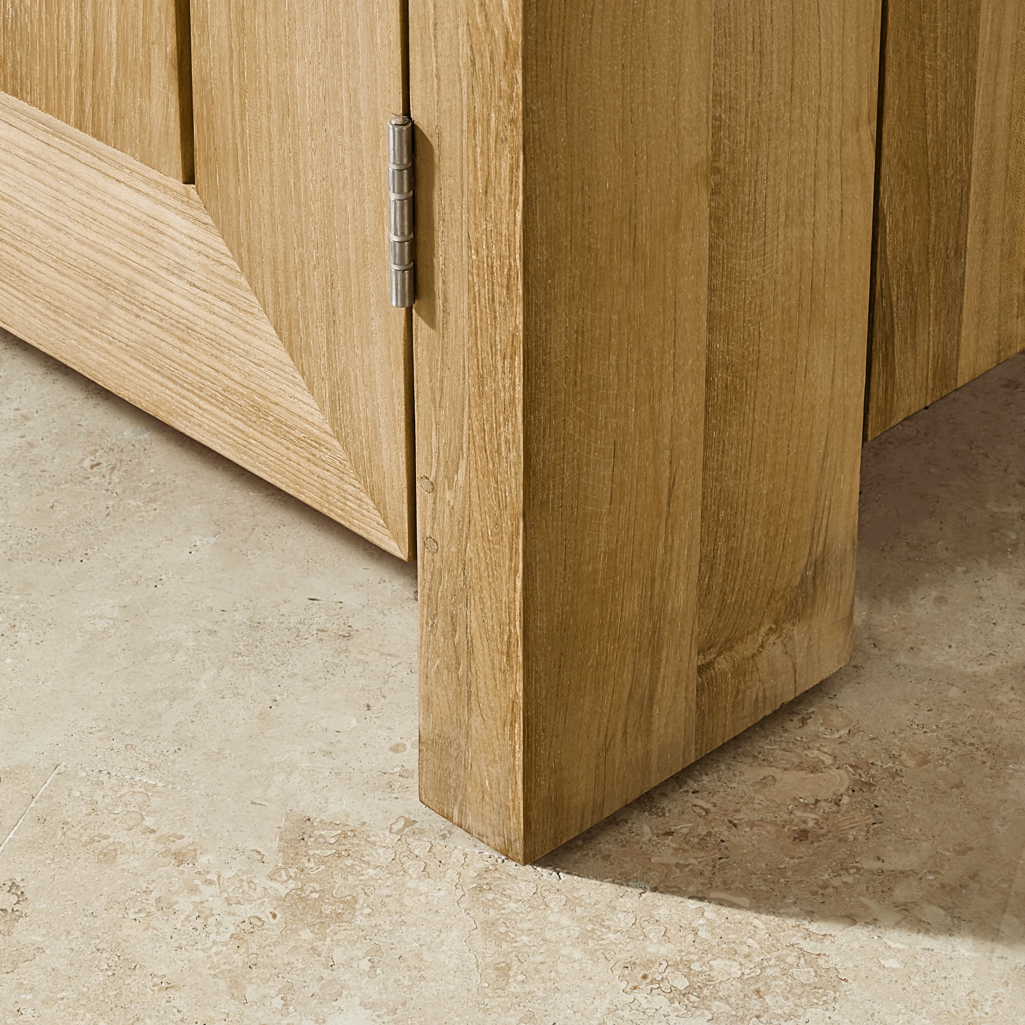 Larnaca Outdoor Teak 2-Door Cabinet (54.5)