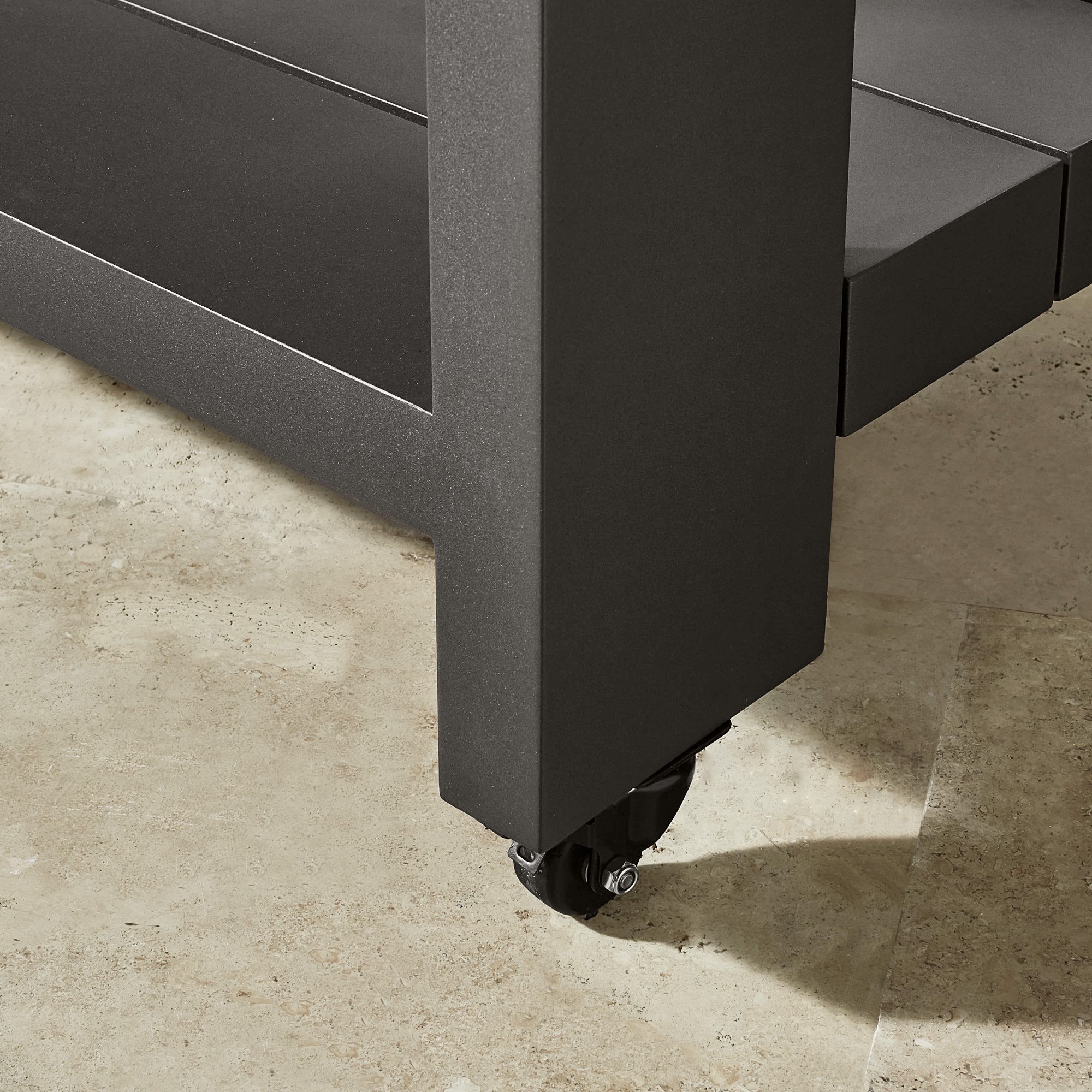 Larnaca Outdoor Slate Grey Metal Prep Table (58)