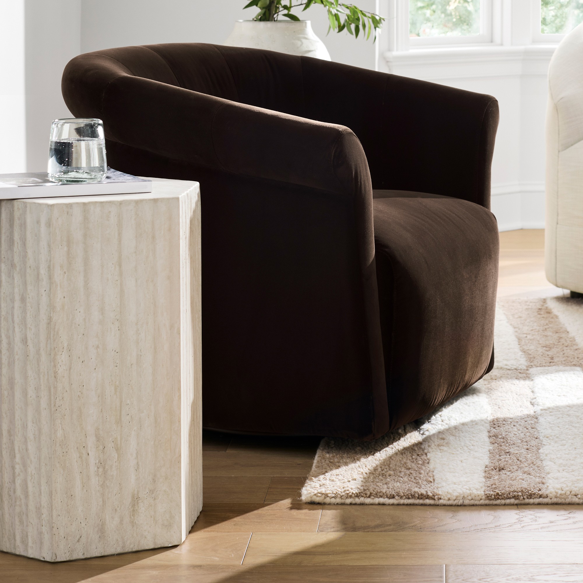 Marina Travertine Fluted Side Table (16)