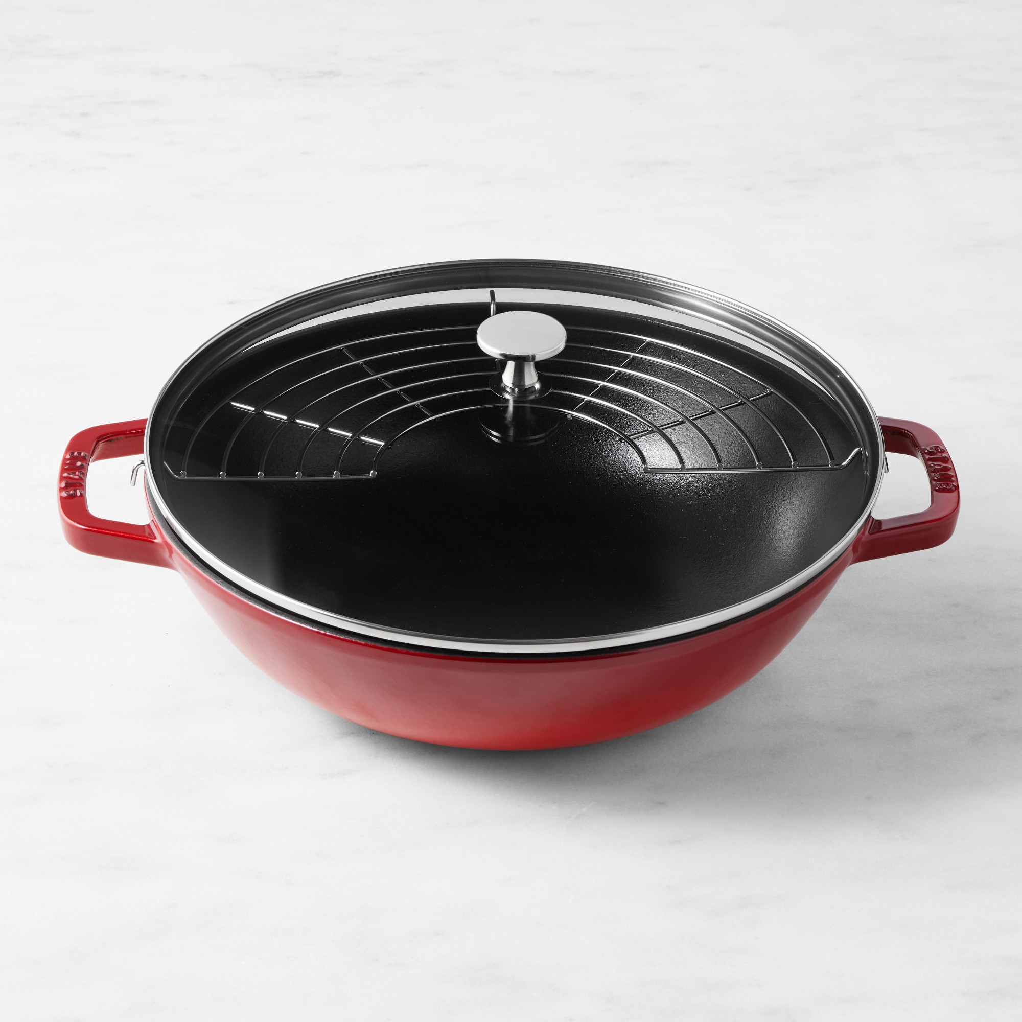 Staub Enameled Cast Iron Perfect Pan Wok, 12