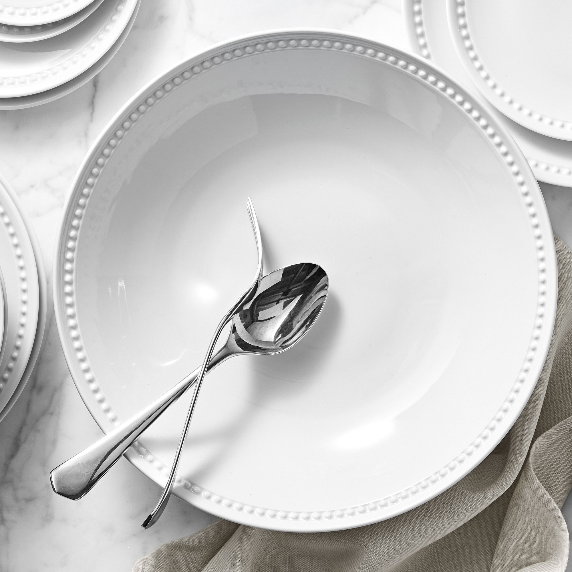 Pillivuyt Beaded Coupe Serving Bowl