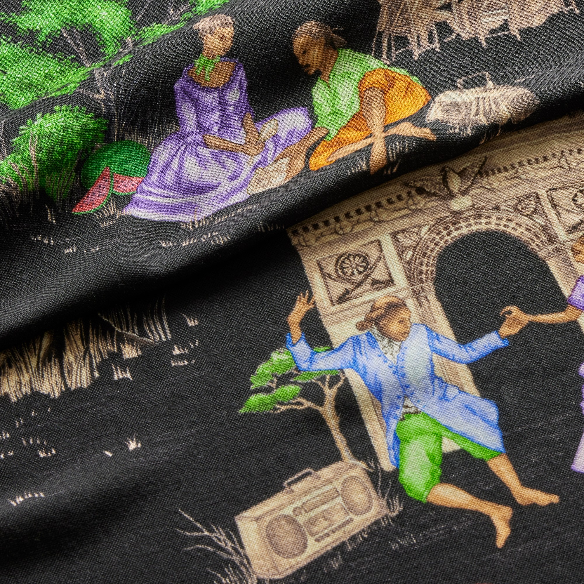 Sheila Bridges x Williams Sonoma Home Harlem Toile Printed Lightweight Throw