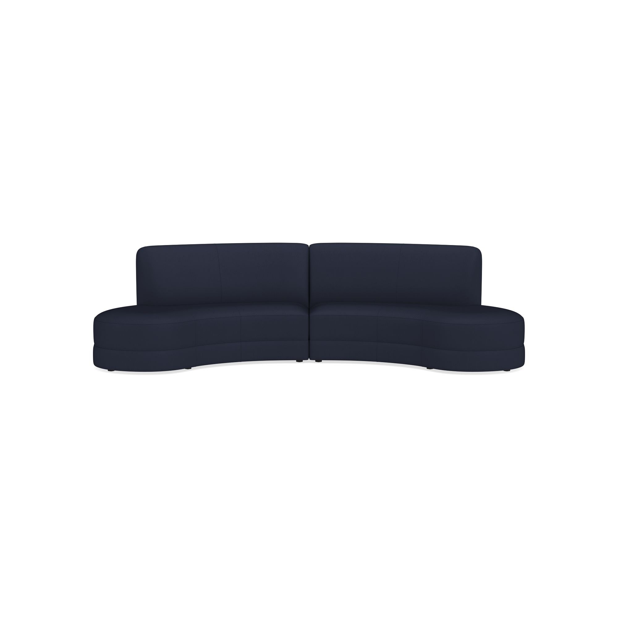 Capri 2-Piece Bumper Armless Sectional (132)