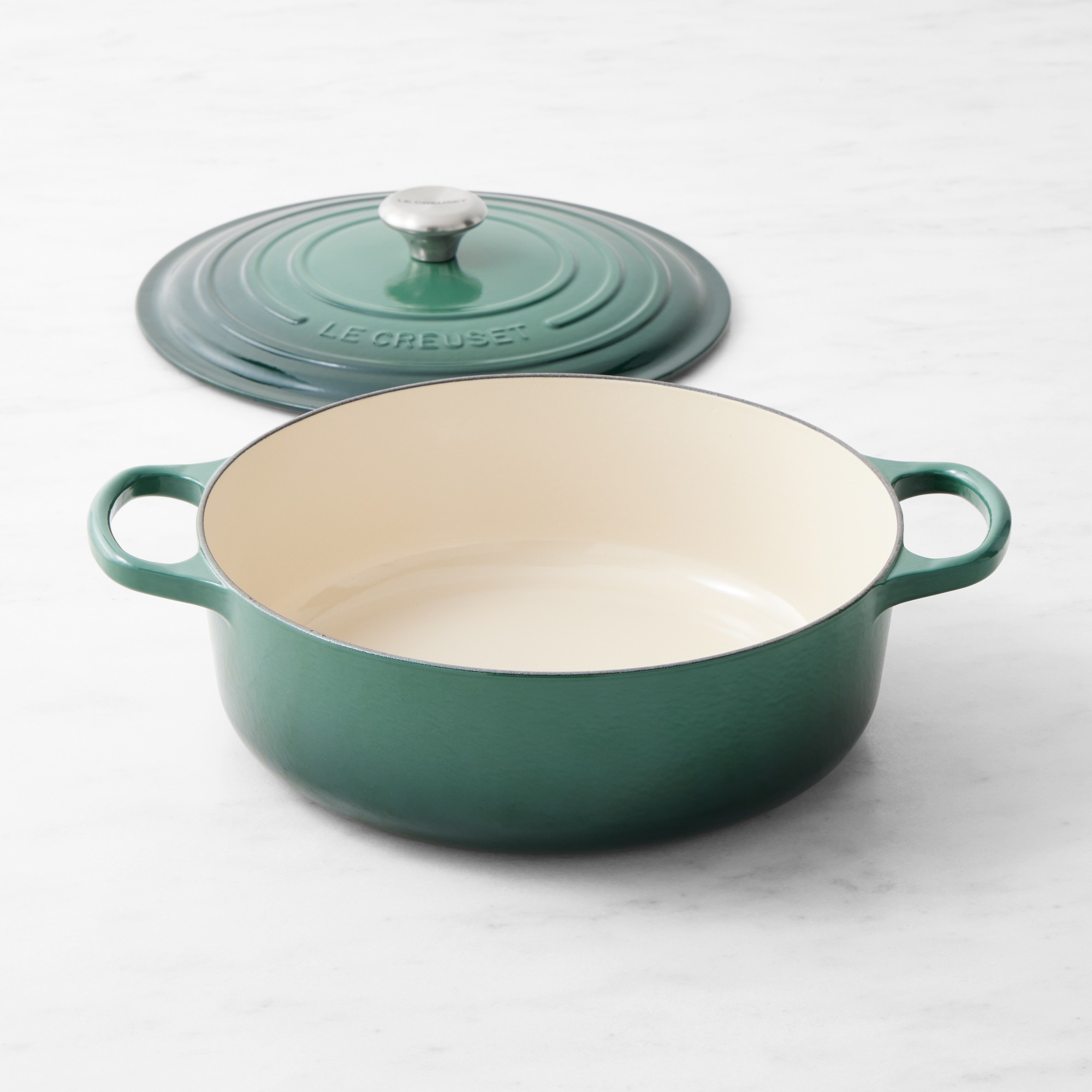 Le Creuset Signature Enameled Cast Iron Round Wide Dutch Oven, 6 3/4-Qt.